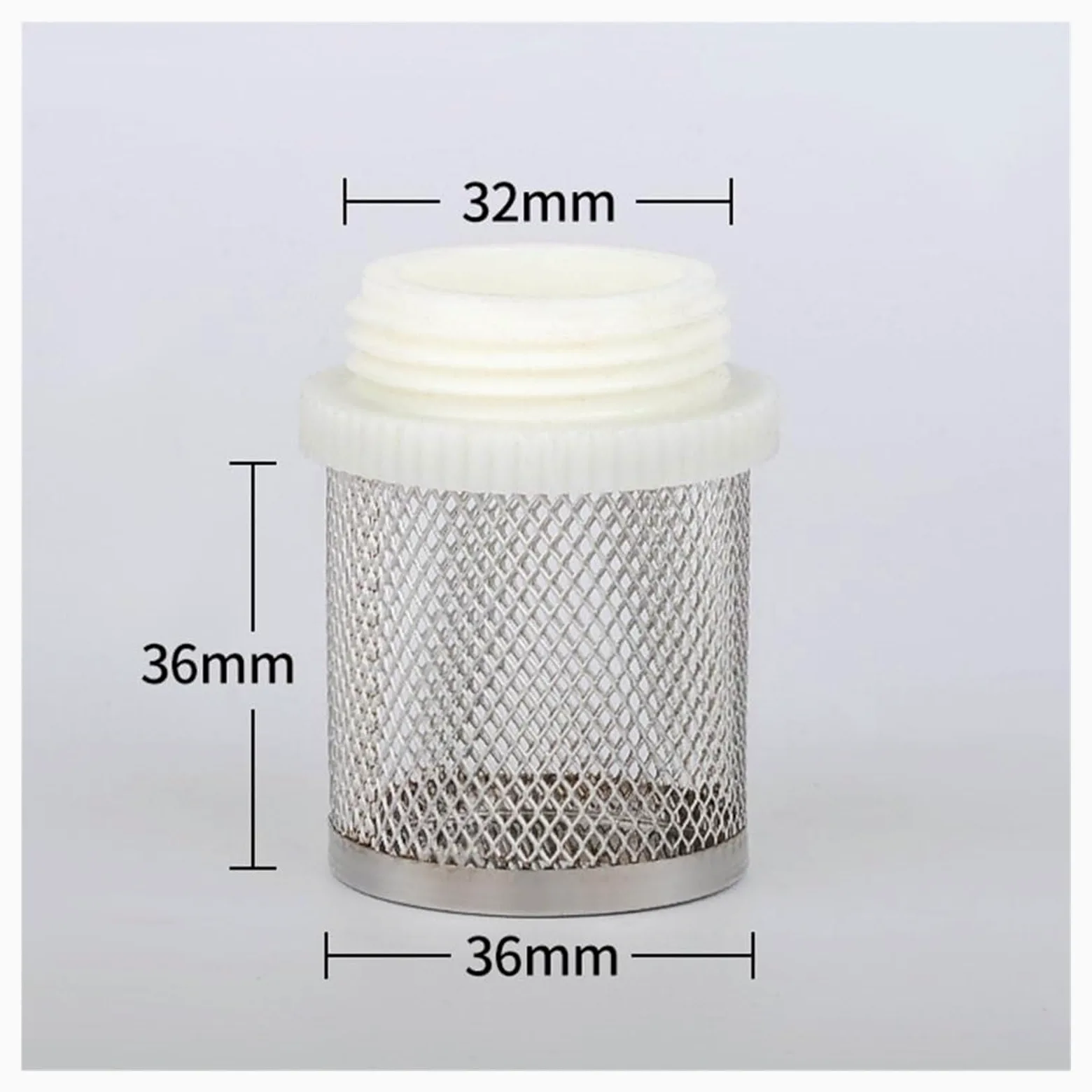 Filtro Flexible de Acero Inoxidable, Filtro de Malla de Acero Inoxidable (1 Unidad) for riego de jardín, Acuario, pecera, Varios tamaños.(1")