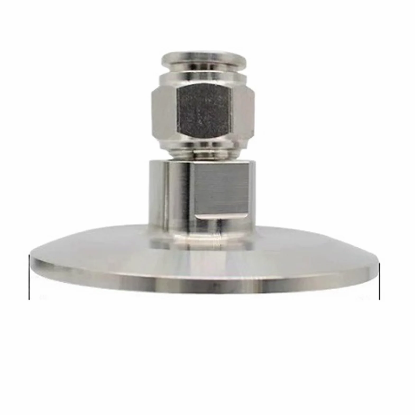 Adaptador Manguera Ducha Conector de Tubo neumático SS304 Tri Abrazadera TC25.2MM-77.5MM Accesorios for mangueras Aire PC 4MM-16MM Acero Inoxidable Push | TC64MM,16mm