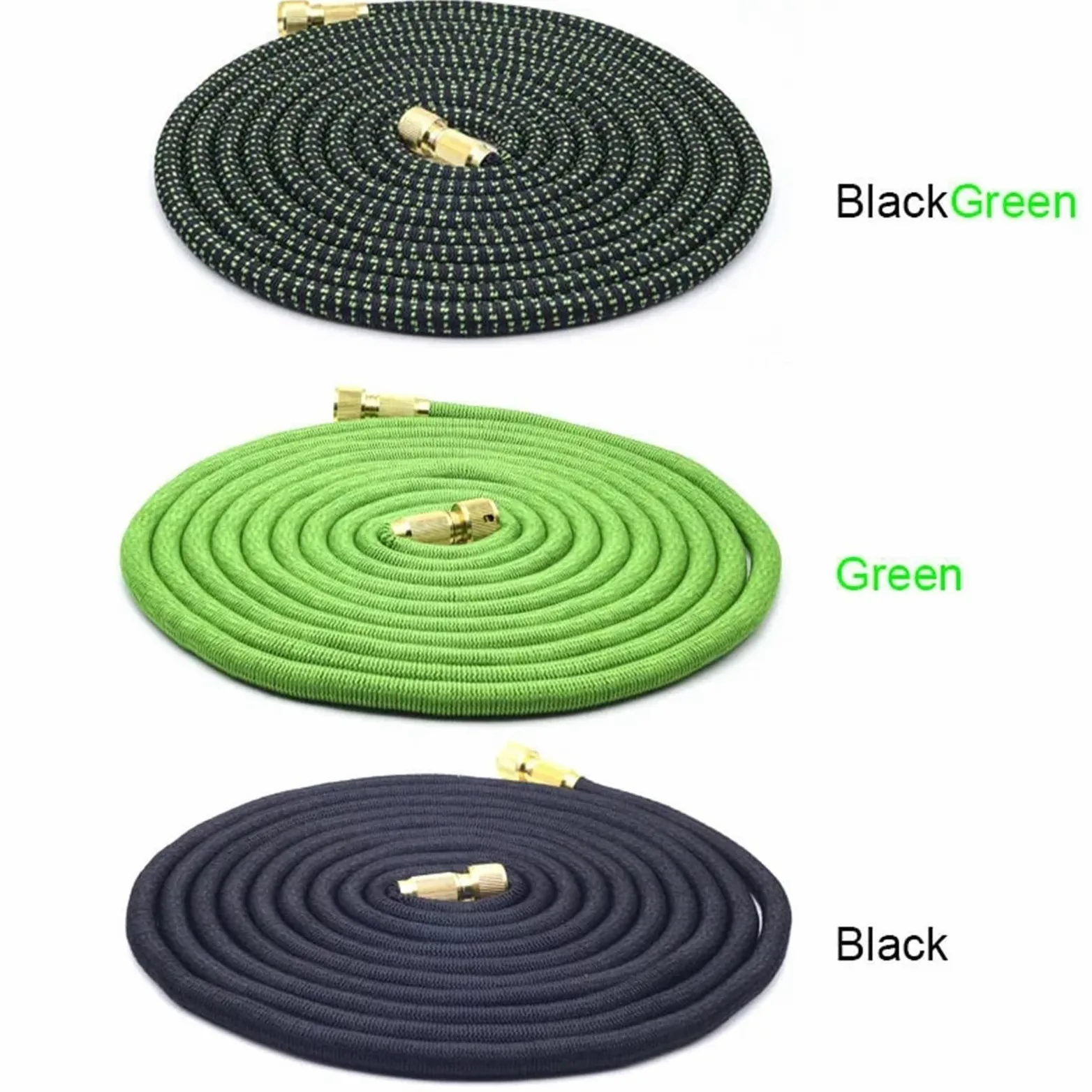 Manguera De Jardín Manguera de jardín Manguera de riego Extensible Manguera de Agua Flexible Manguera de jardín for Lavado de Autos(Green with Water Nozzle,100ft)