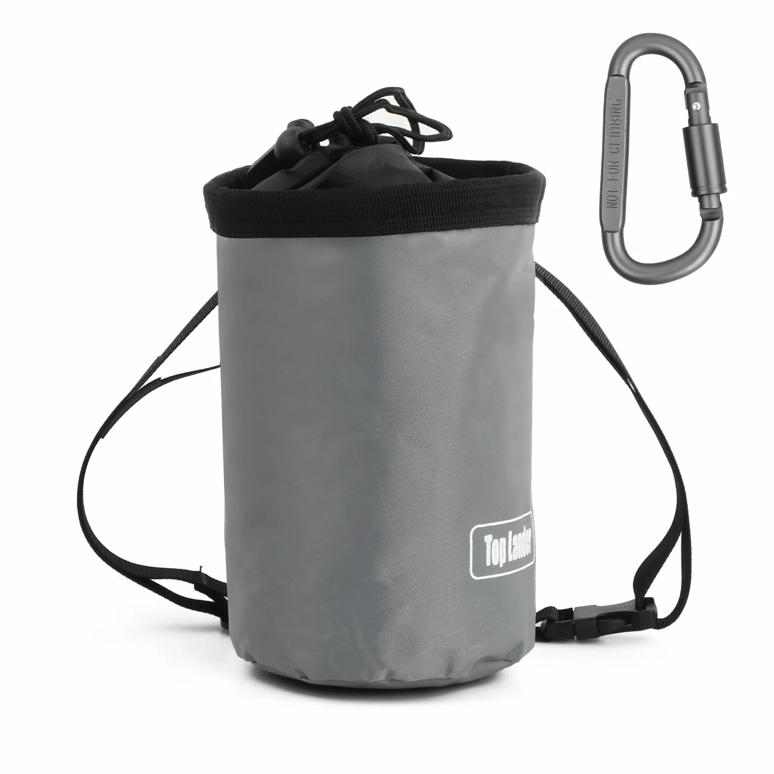 Bolso de Tiza para Escalada con Mosquetón Cremallera, Bolsa de Tiza Ripstop de Gran Capacidad para Bouldering Alpinismo Gimnasia