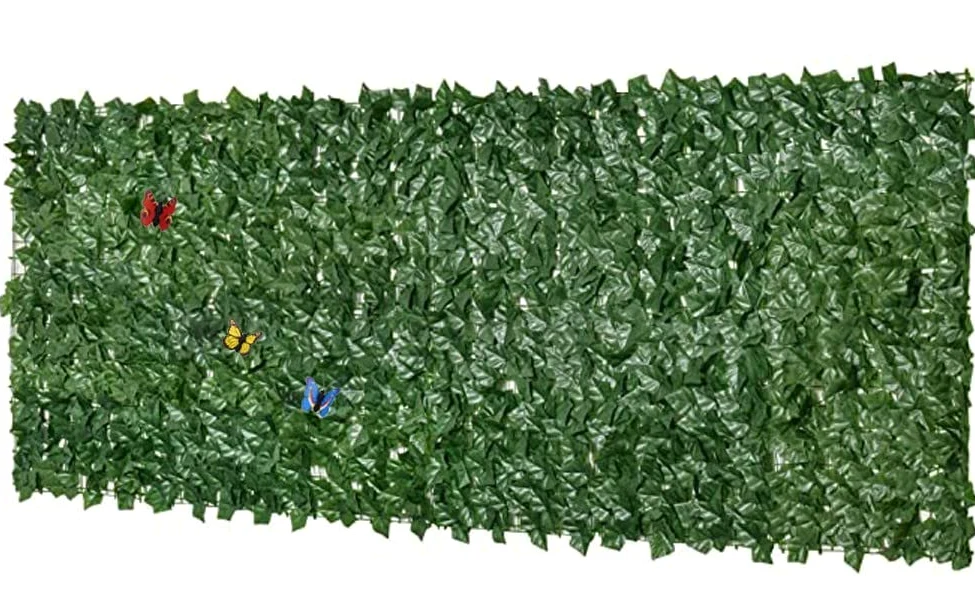 Seto Artificial Hiedra Artificial Ocultacion Jardin,Vallas para Jardin,Valla De Plástico Anti-Fading, Seto Artificial 0.5 1 1.5 2 Metros(Size:2x6m/6.56x19.69ft)