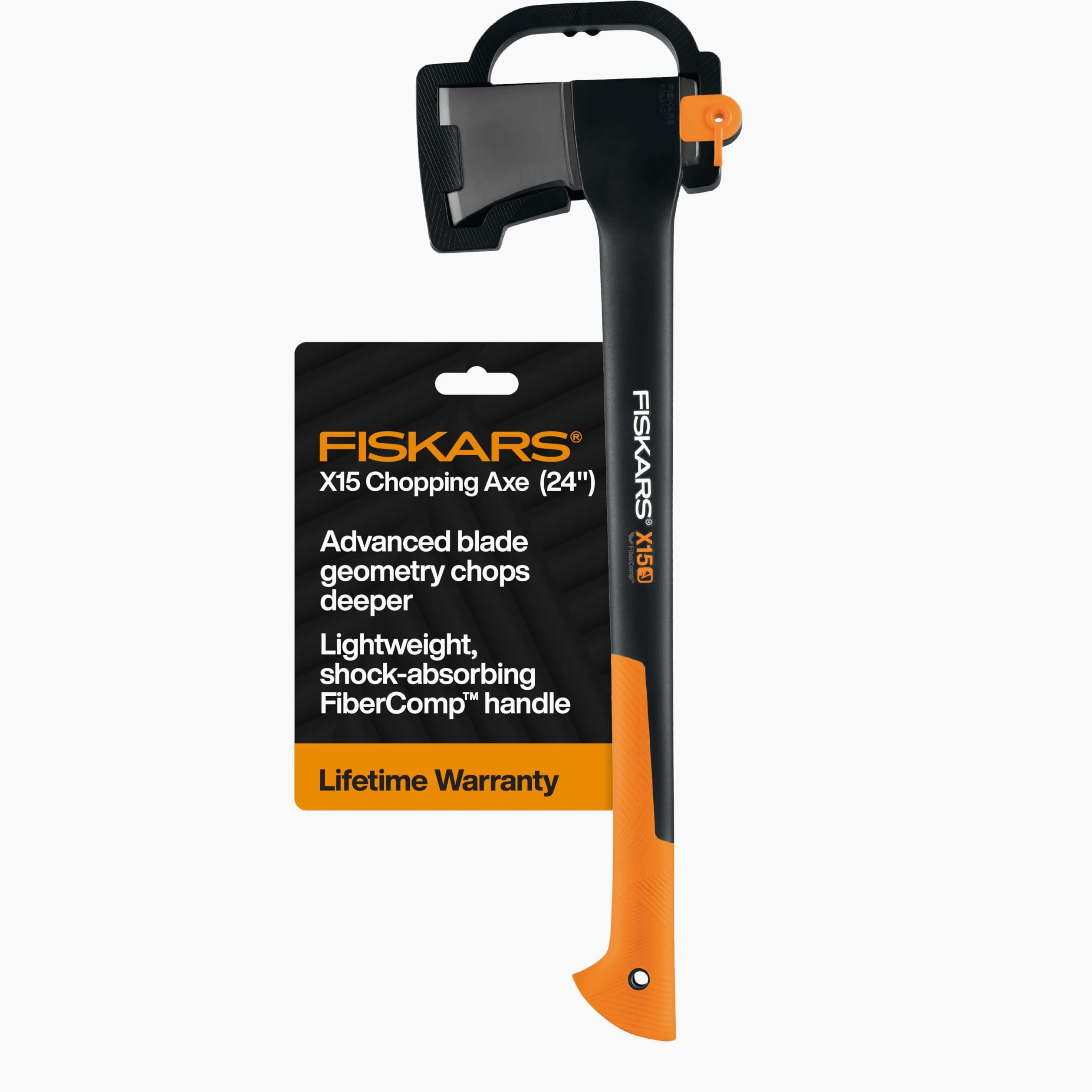 Fiskars X15 hacha - Hachas (Hacha de un solo filo, Hacha, 59,7 cm)