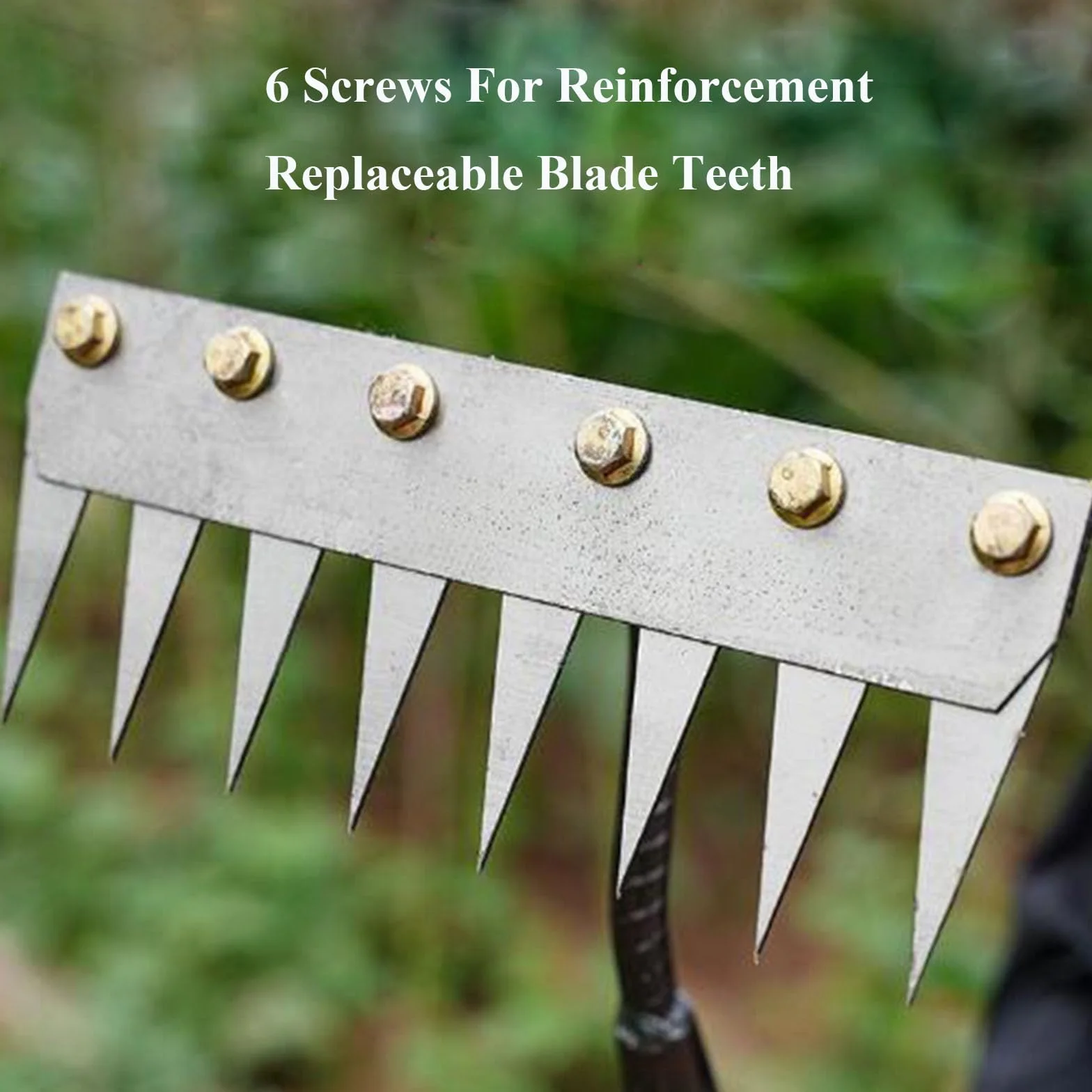 Rastrillo de Deshierbe Extractor de Malas Hierbas con 8 Dientes Herramienta de Deshierbe Manual para Aflojar Suelo, Plantar y Deshierbe