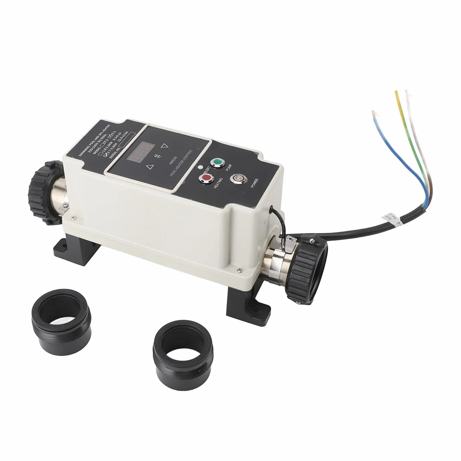 Sxhlseller Bomba de Calor para Piscina 230 V - 2,7-3,3 KW Termostato Calentador de Agua para Piscina con Pantalla Digital para Bañera de Hidromasaje