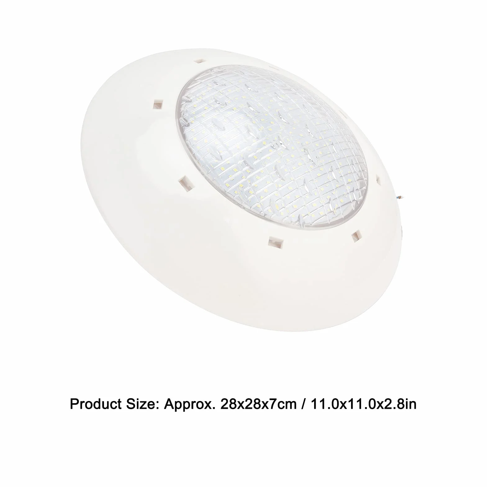 Acouto Lámpara Subacuática para Piscina, Luz Blanca AC12V IP68, Superficie de Espejo para PC SMD2835 LED, Montaje en Pared para Piscinas, Acuarios, Fuentes (35W)