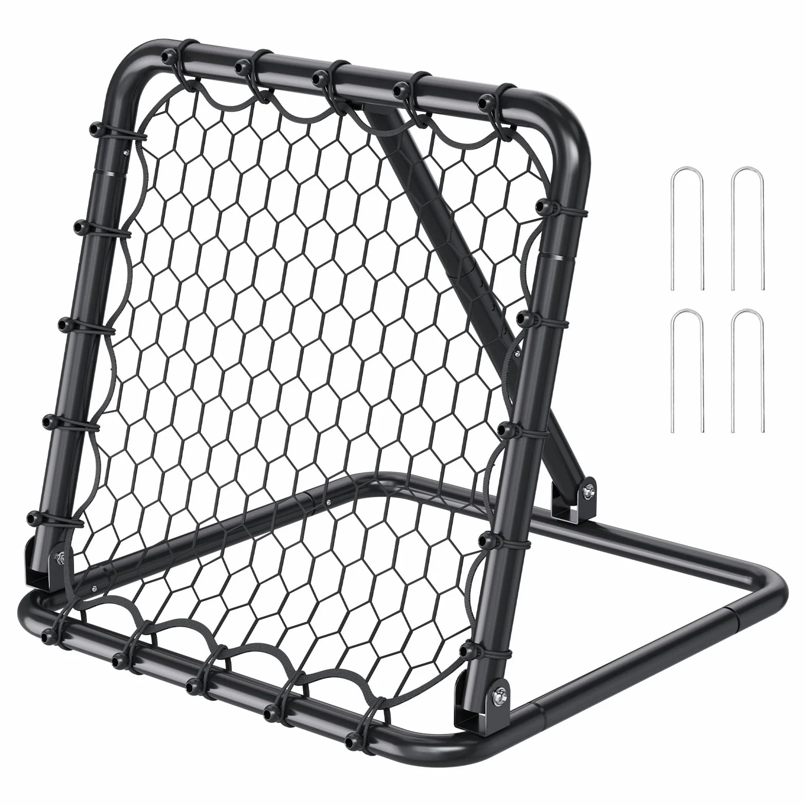 VEVOR Red de Rebote para Fútbol Portátil, Ángulos Ajustables, 850 x 865 x 860 mm