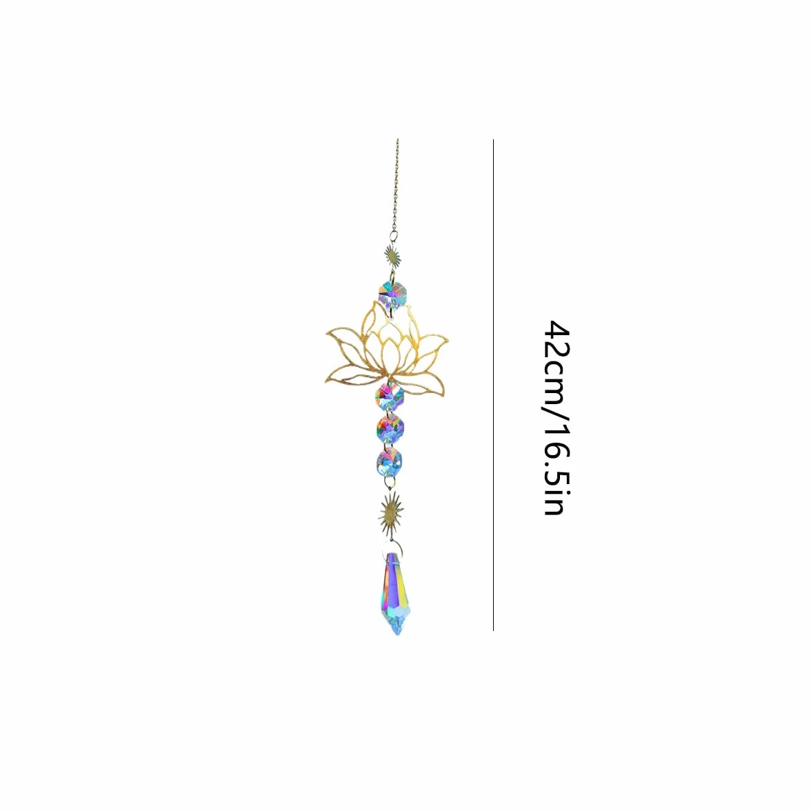 Crystal Flower Charm, Crystal Sun Catcher, Crystal-Charm Restor-remolque, Prismas Inusuales Reutilizables, Fabricantes de arco con Sol Y Metal