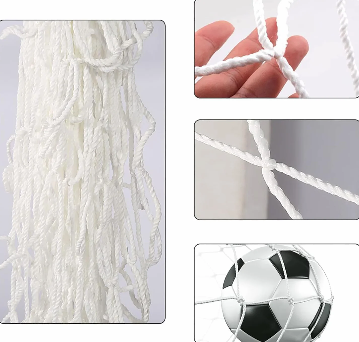 Red de Portería de Fútbol 3x2m Fibra de Polipropileno para Entrenamiento
