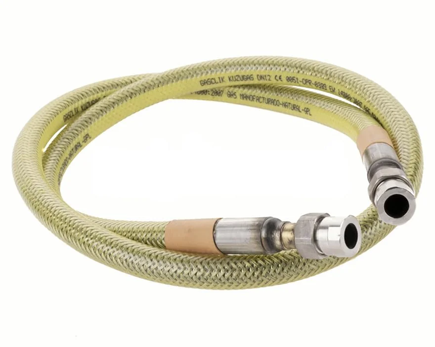 TUBO 1500mm GAS BUTANO TETINA INOXIDABLE PARA BOMBONAS BUTANO LATIGUILLO FLEXIBLE