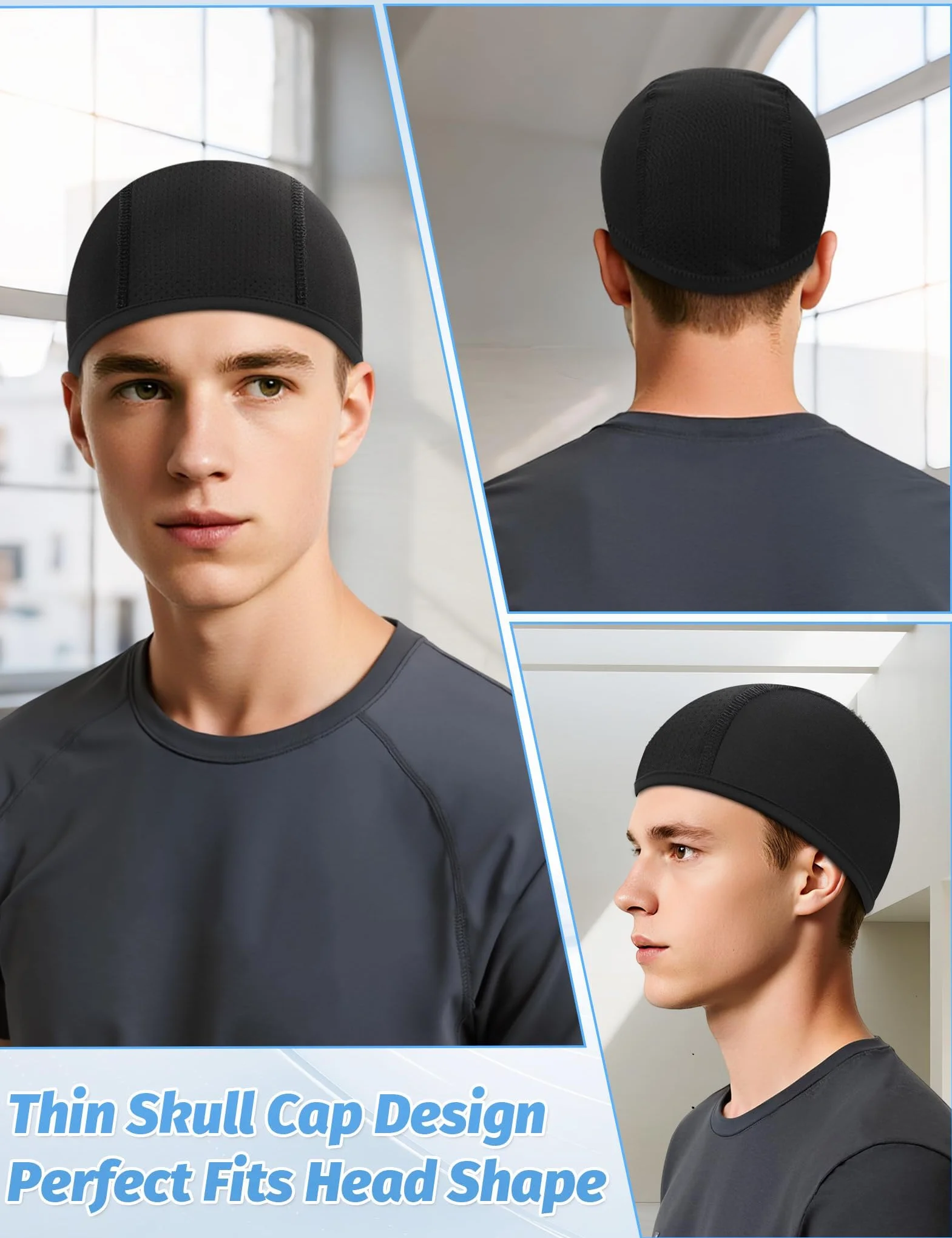 Becellen Gorro Bici Verano Transpirable Malla Sotocasco Ciclismo Running Multifuncional Skull Cap