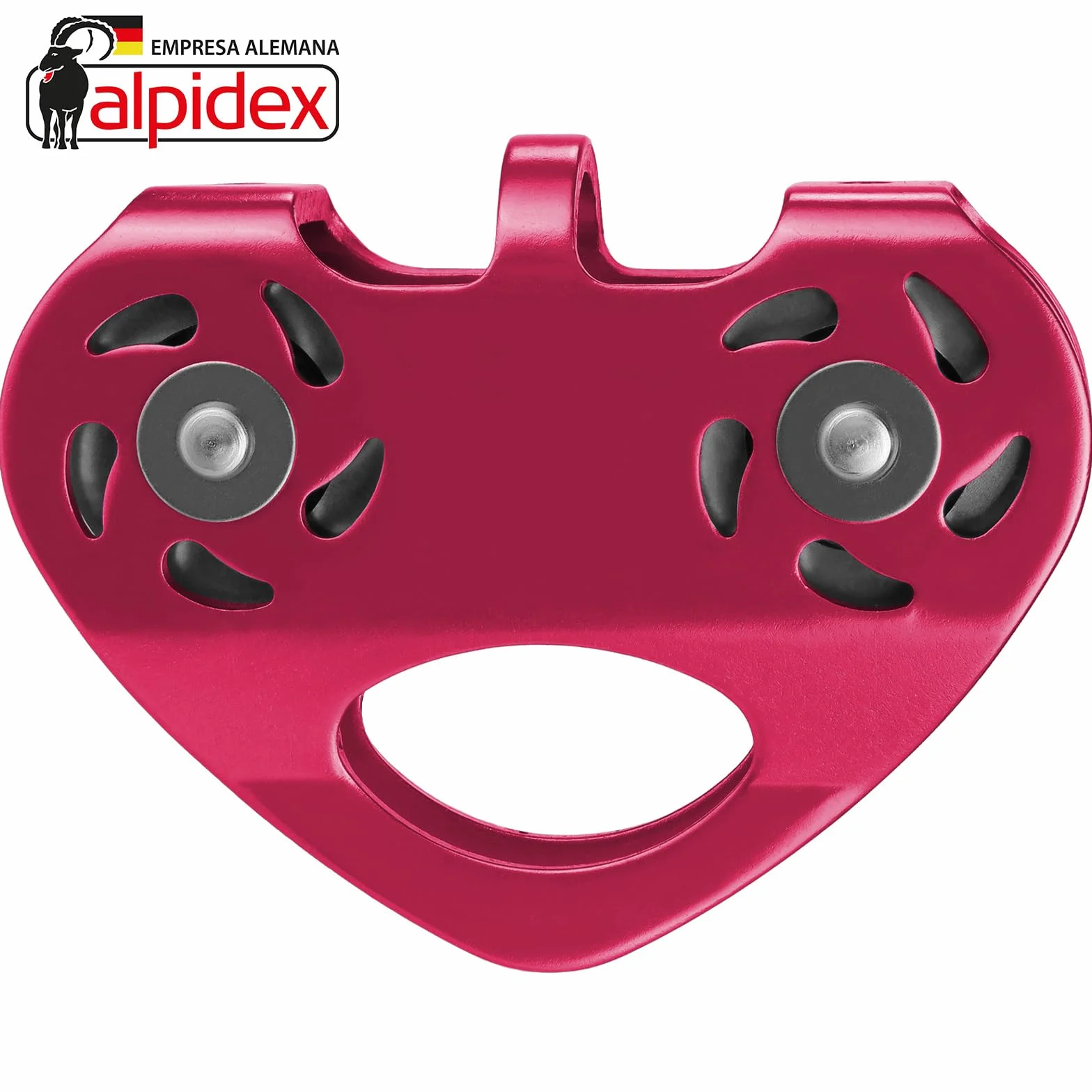 ALPIDEX polea de reenvío 20 kN Tandem Pulley para cuerdas textiles 13 mm cables 12 mm EN12278