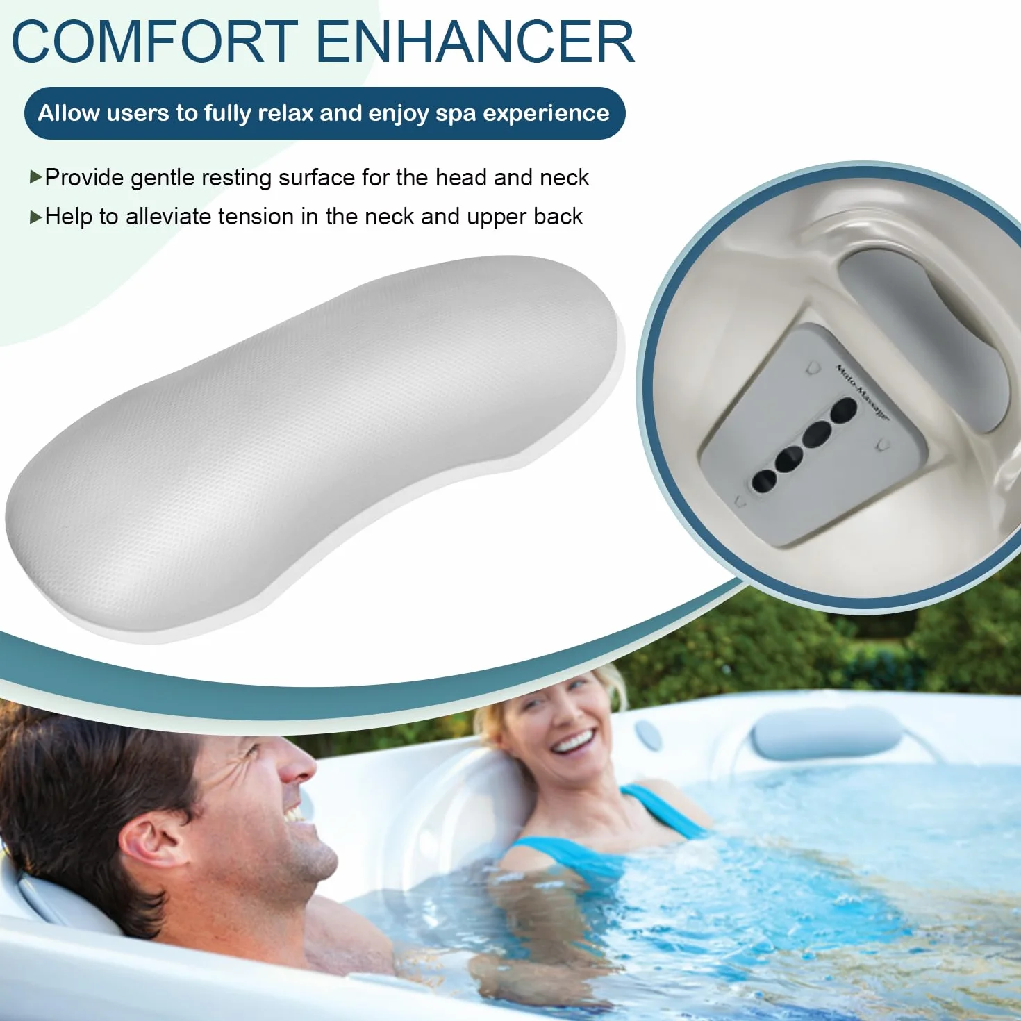 Paquete de 4 almohadas de repuesto 77444 para aguas termales, puntos calientes, Watkins Spas 2011-actual, 11.2 pulgadas de largo x 4 pulgadas de ancho, compatible con relé de modelo, Rhythm, Tempo,