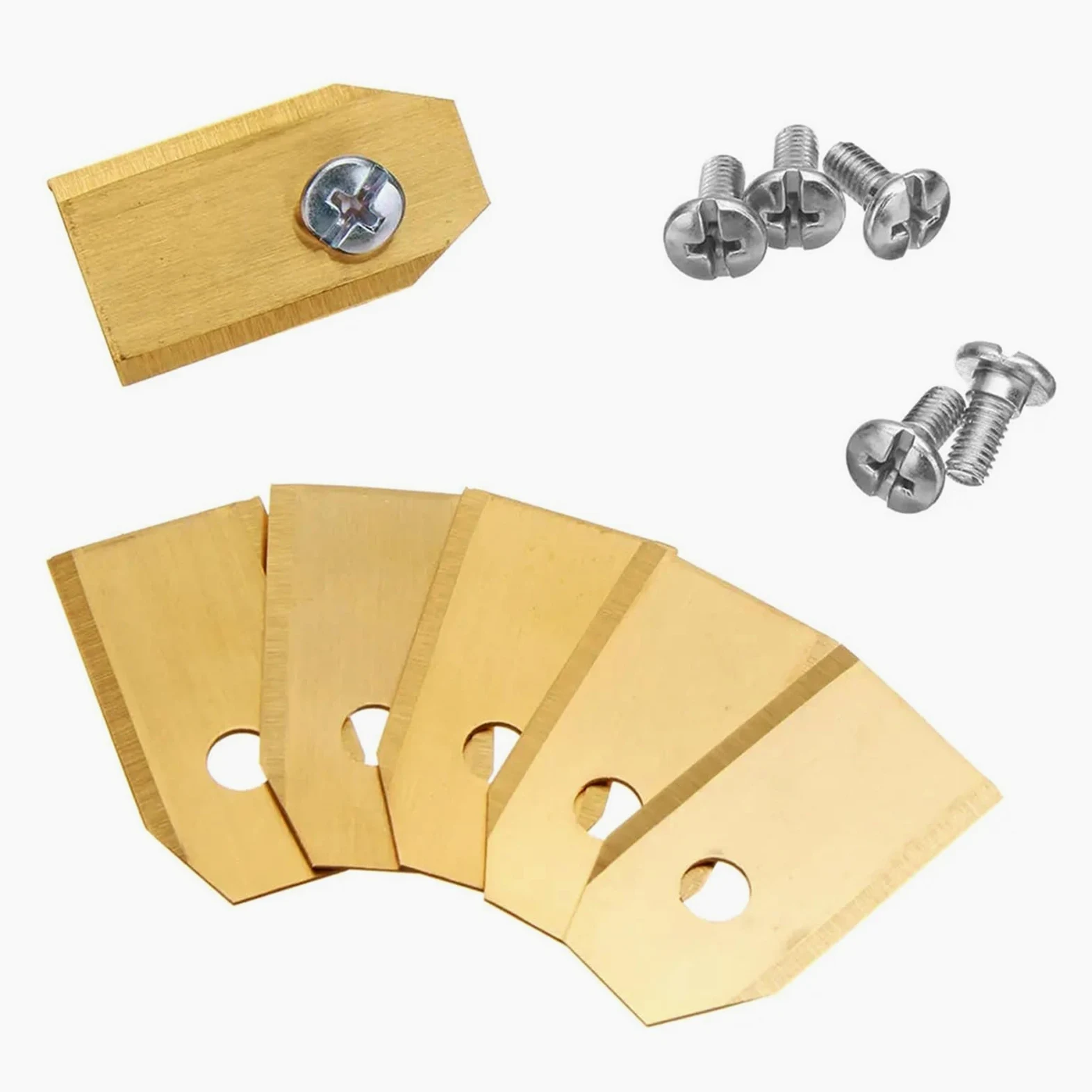 Paquete De 60-150 Cuchillas De Repuesto De 0,7 MM, Compatibles con Husqvarna, Automower, Compatible con Gardena, Pieza De Repuesto For Cortacésped | Gold 150pcs