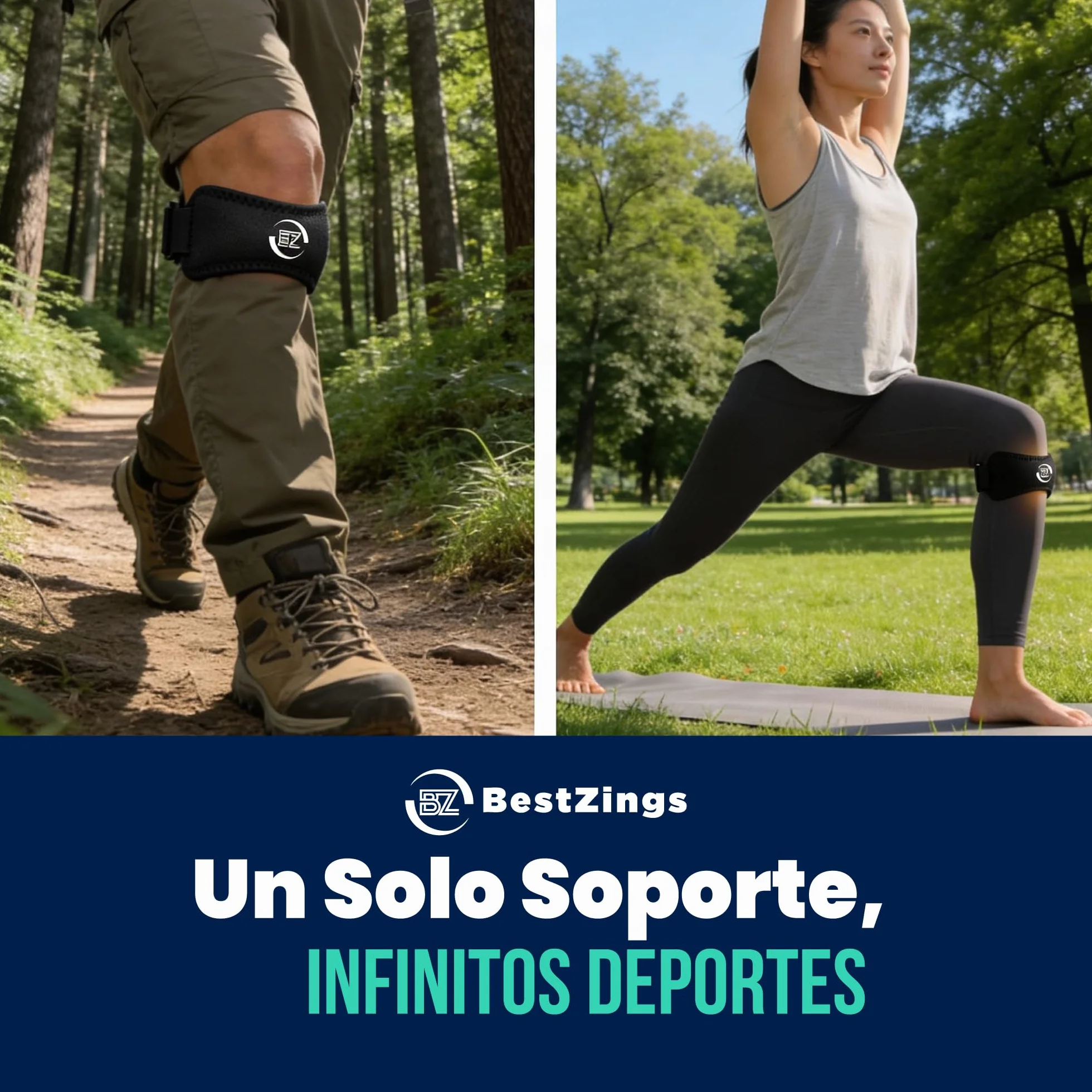 Rodilleras Menisco y Ligamento Pack 2 Negro Ajustable