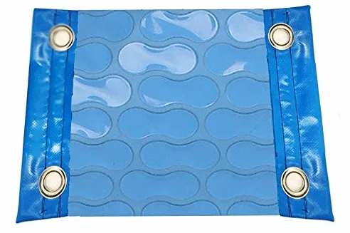 Manta TÉRMICA (8x3.5m) DE 500 MICRAS COOLGUARD con Refuerzo EN Todo EL Contorno + Cubierta DE PROTECCIÓN para COBERTOR Solar + ENROLLADOR TELESCÓPICO.