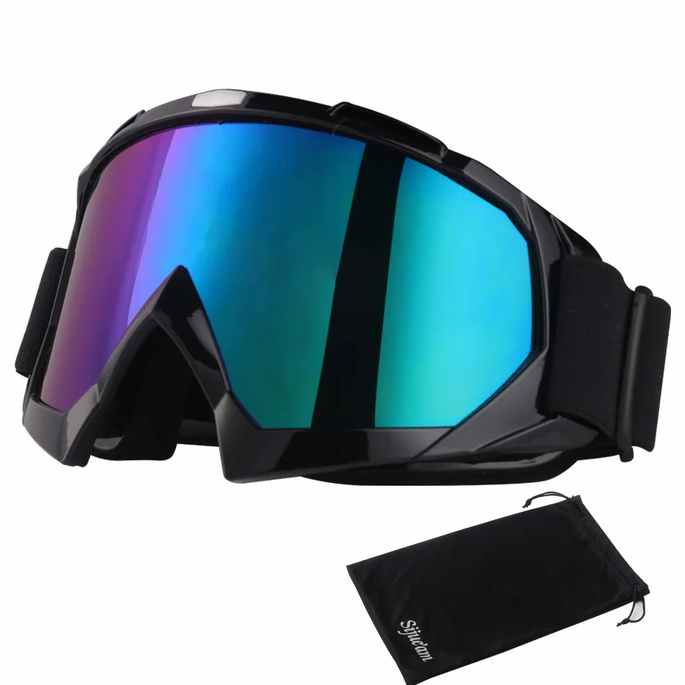 Japace Gafas de esquí antivaho protección UV doble lente acolchado espuma al aire libre