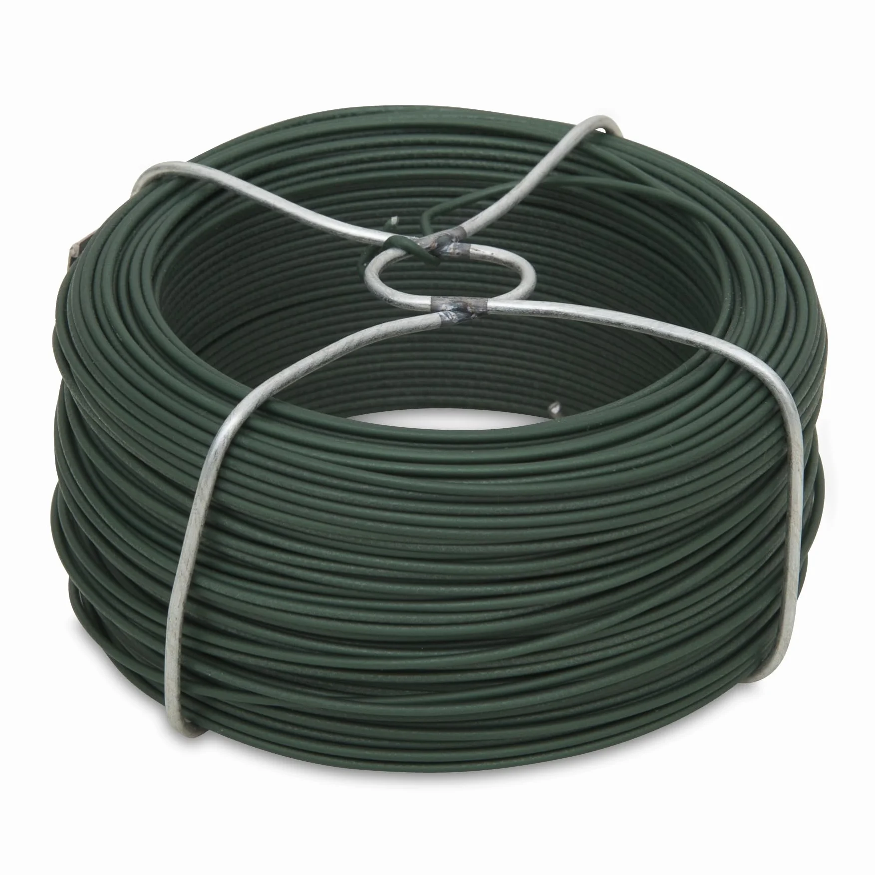 Windhager Alambre para jardín, Alambre para Flores, Alambre para Plantas, Alambre galvanizado y Revestido, Verde, 60 m x 1,4 mm, 06226