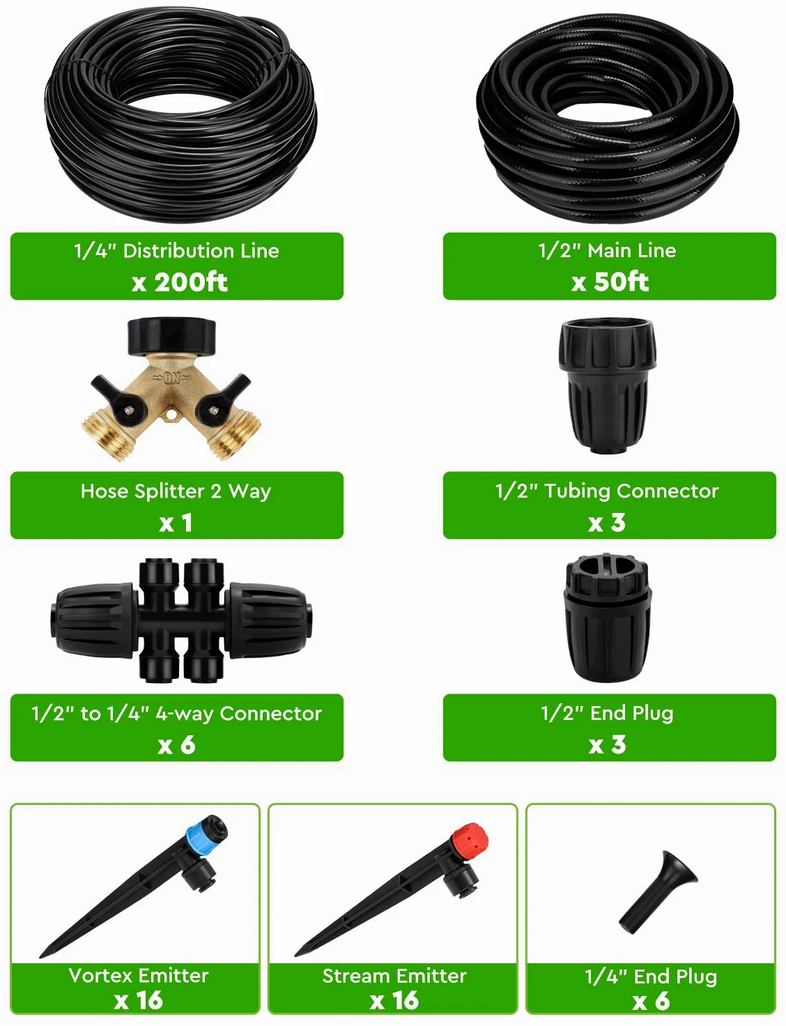 Sistema de riego por goteo DIK75