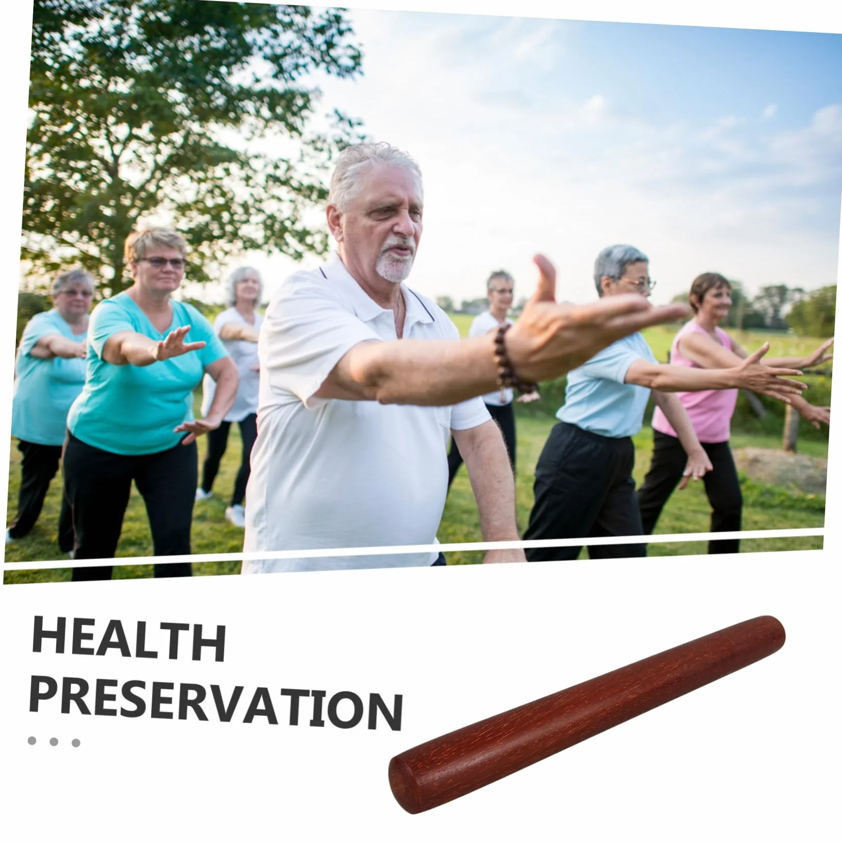 Bastón de Tai Chi Portátil Resistente al Desgaste 12.99in para Ejercicio al Aire Libre Kung Fu