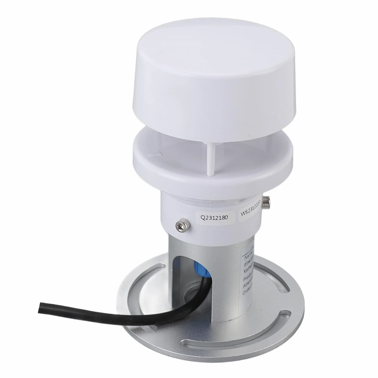 Acouto Sensor de Entorno Meteorológico, 5 en 1 RS485 para Monitoreo de Presión de Humedad, Temperatura y Velocidad del Viento para Agricultura e Industria