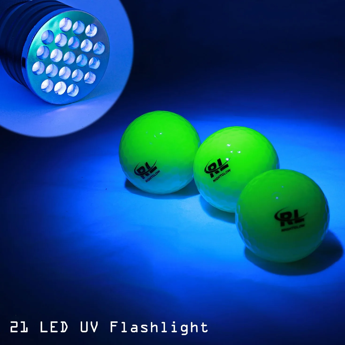 R&L Pelotas de Golf Brillantes Fluorescentes para Deportes Nocturnos