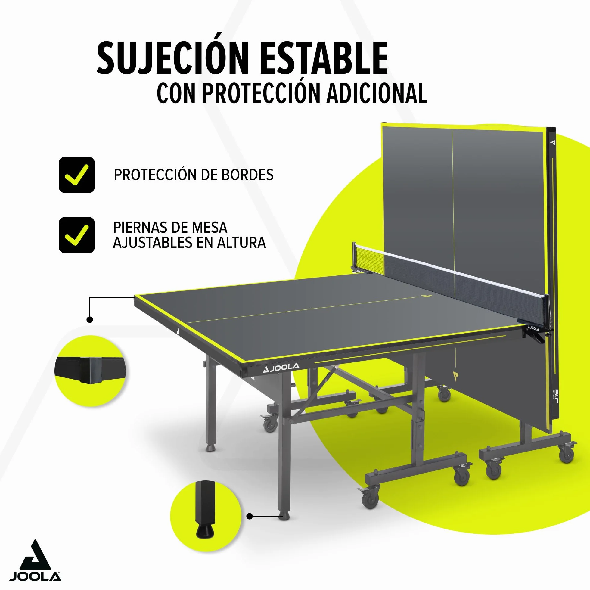 JOOLA Mesa de Ping Pong Inside J18 Interior Plegable 274 x 152,5 x 76 cm Gris