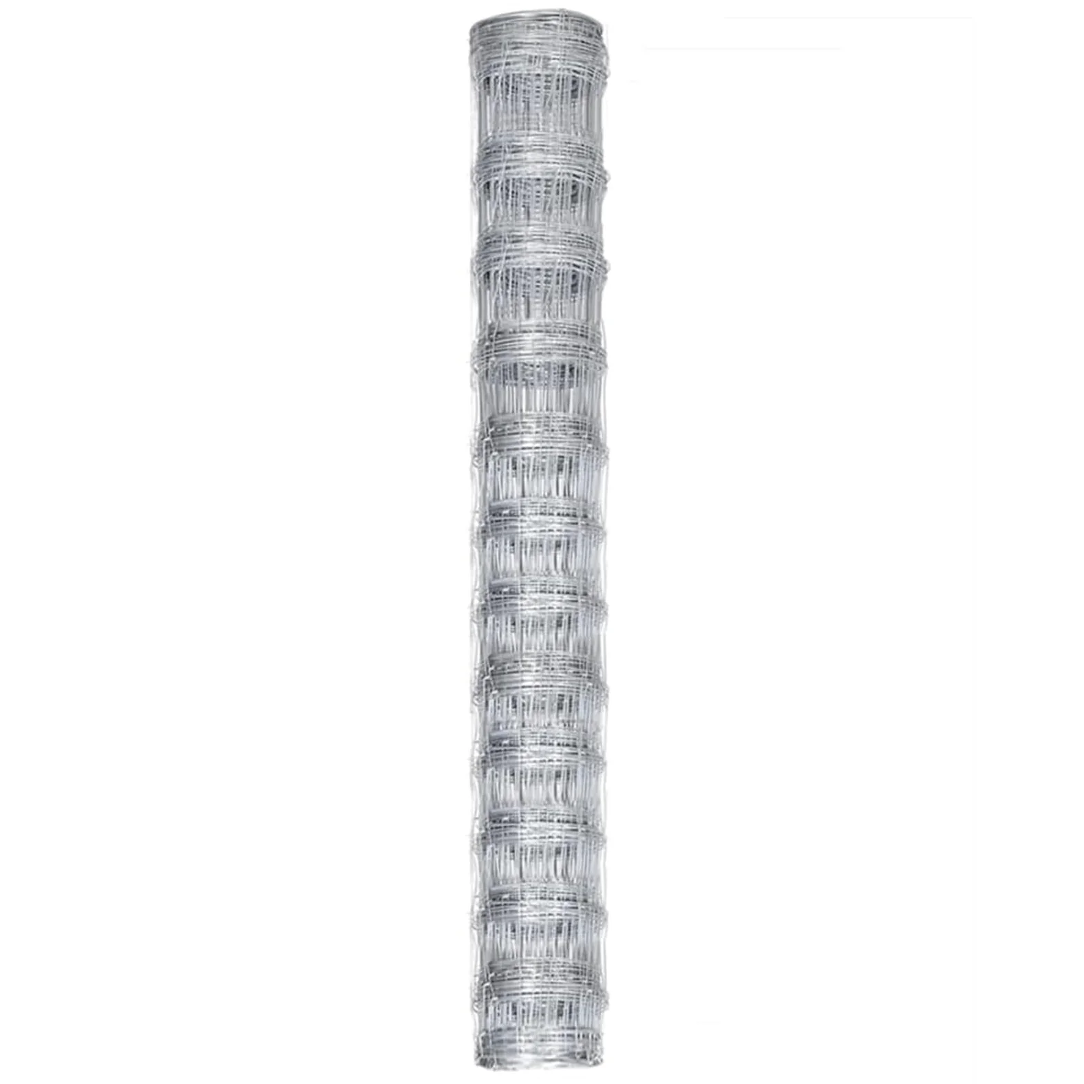 Valla de jardín, Malla De Alambre, Alambradas para Fincas, Malla Metalica,Alambre De Espino, Vallas Metalicas, Malla Cinegética de Acero Galvanizado Plateado 50 x 1.25 m