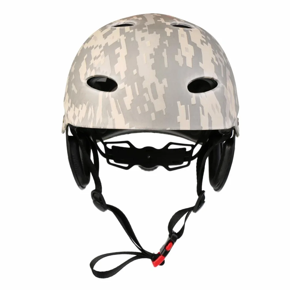 Casco de seguridad para deportes acuáticos para kayak, canoa, camuflaje verde militar
