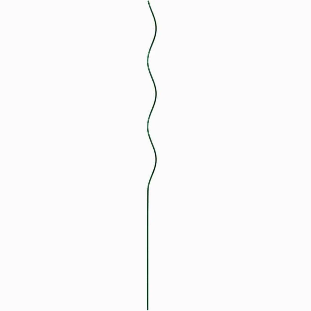 Soporte para plantas de acero verde, 110 x 0,6 x 0,6 cm, 5 unidades en espiral, soporte para tomates en jardín, balcón, bancal elevado para fijar y cultivar plantas trepadoras