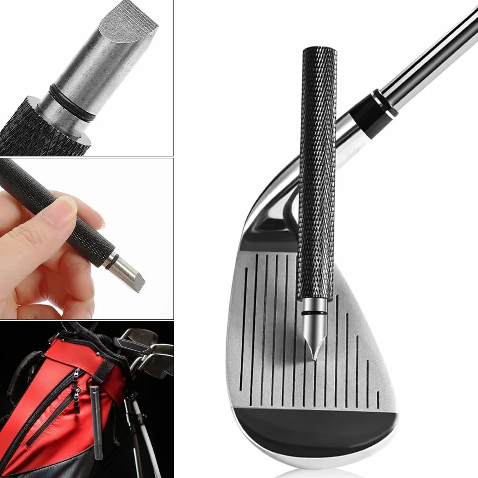 Helweet Afilador de Ranura para Palos de Golf Herramienta Limpiar Accesorio