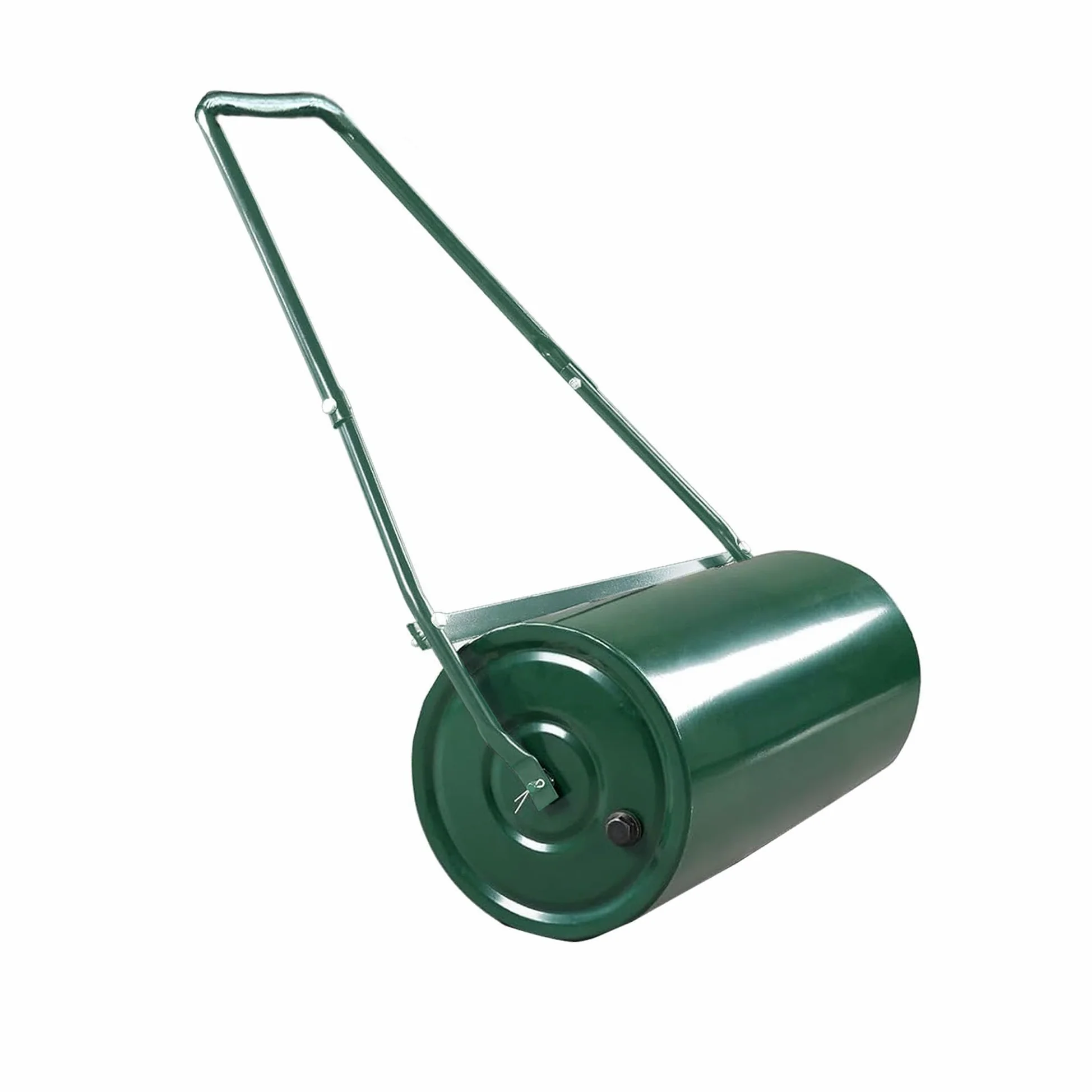 9.5 Galones de Rodillo de césped Trasero de Remolque | Tambor de jardín rellenable de Agua/Arena con Mango en Forma de U | Mejorador de Suelo Resistente para siembra, césped y Mantenimiento de césped