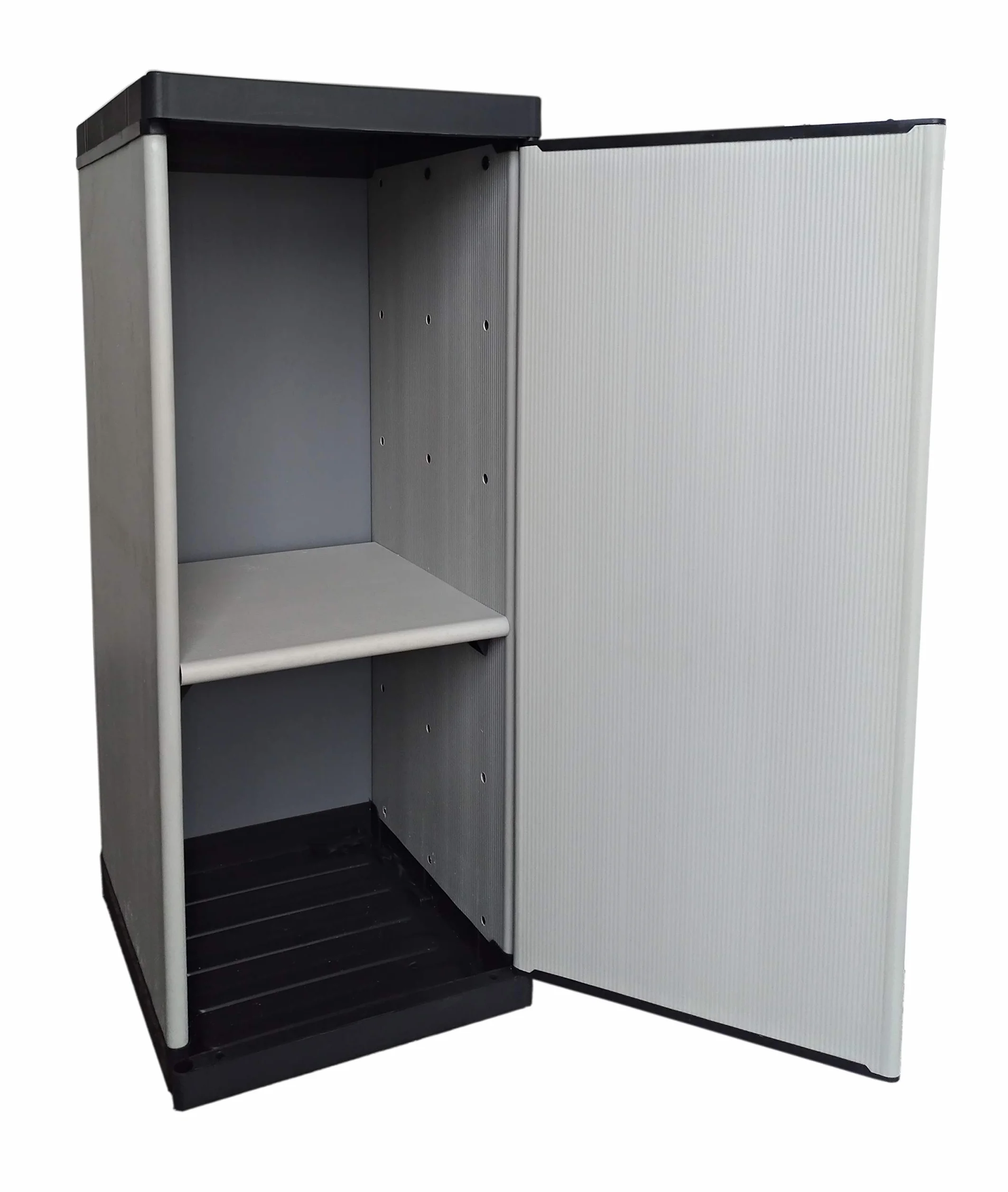 Buyly Armario/Portabombonas para interior y exterior | 1 puerta con estantes regulables en altura, 34 x 40 x 85 cm