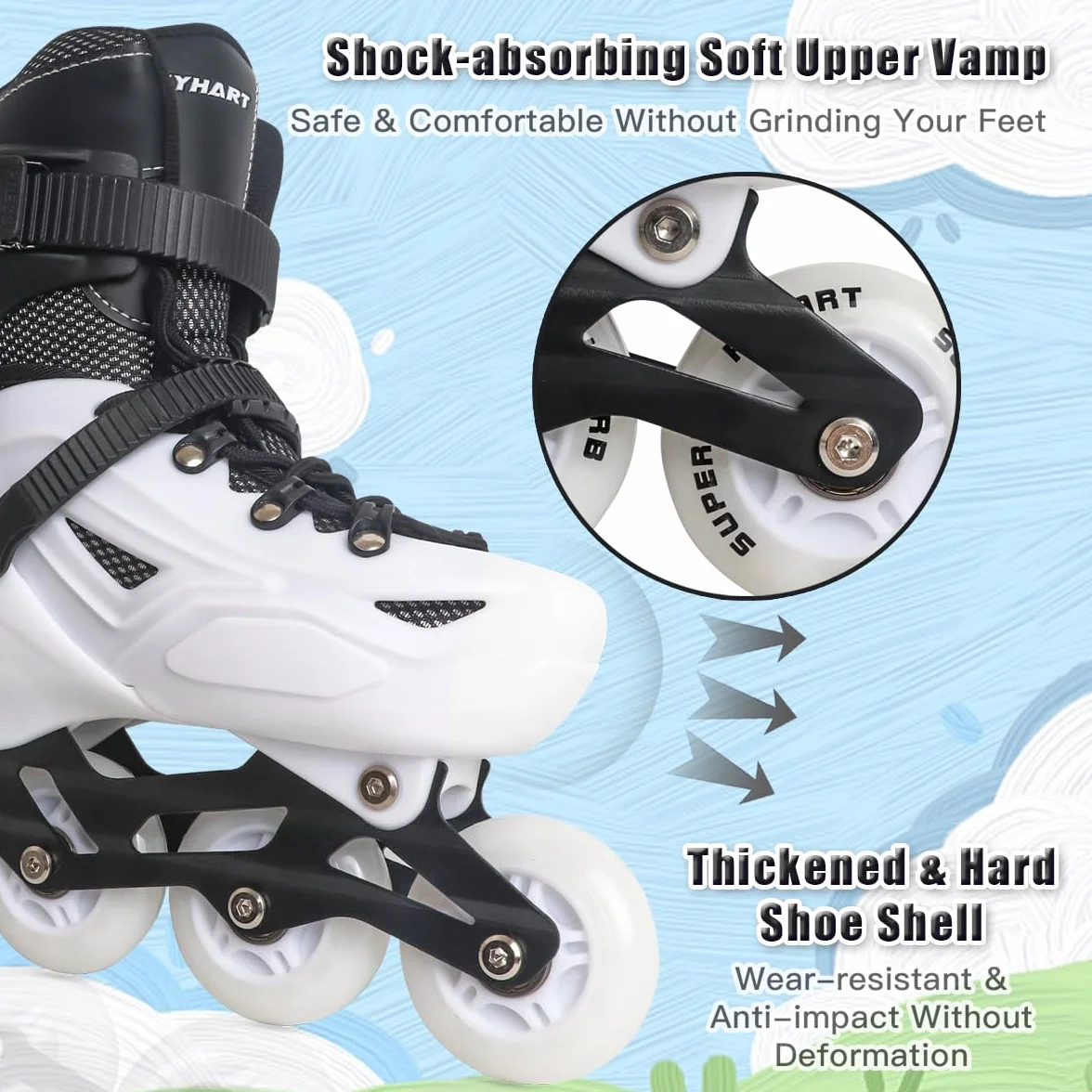 Patines en línea Ajustables 4 Tallas Niña Niños