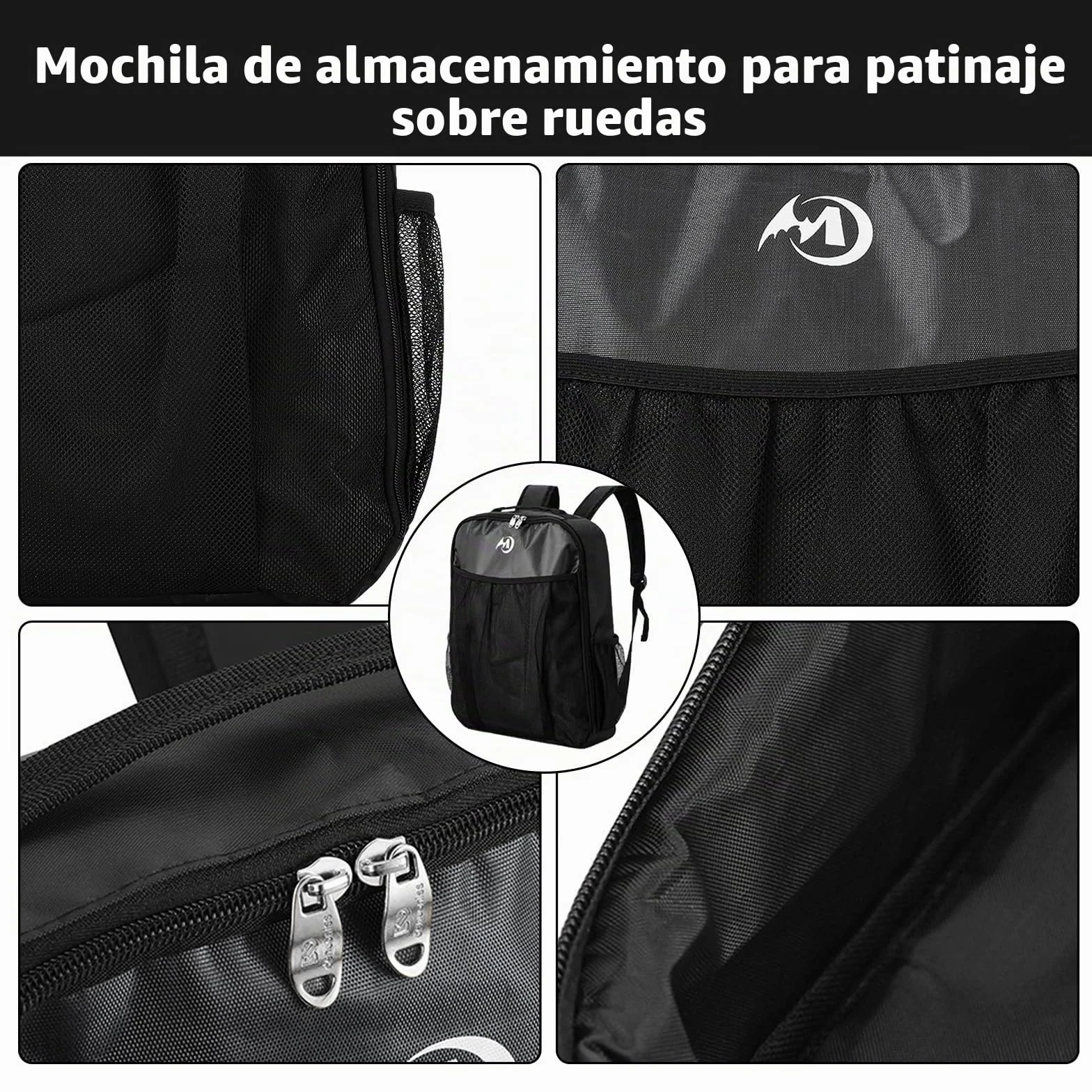 Bolsa de transporte para patines transpirable niños adultos unisex