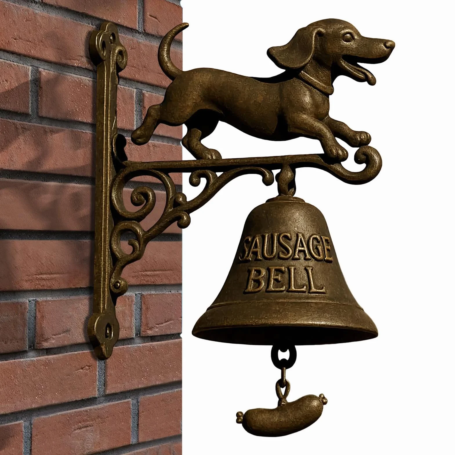 Dinner Bell Outdoor | Timbre Decorativo para Puerta De,Figura Decorativa De Perro para Porche Jardín Casa Cabaña Patro Trasero Regalo Inauguración