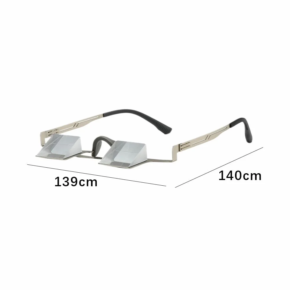 Gafas de Aseguramiento Prism - Lentes de cristal óptico 90° para protección del cuello, marco de titanio ligero, campo de visión amplio
