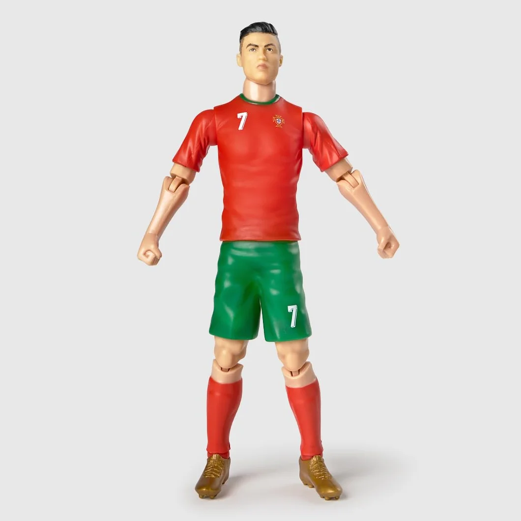 Megableu Ronaldo Figura de fútbol 20 cm articulada con licencia oficial 10 puntos de articulación juguete Portugal