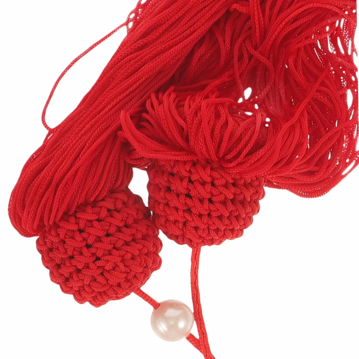 Borlas Colgantes de Tela Roja 6 Piezas para Espada Tai Chi Artes Marciales Resistente Multifuncional