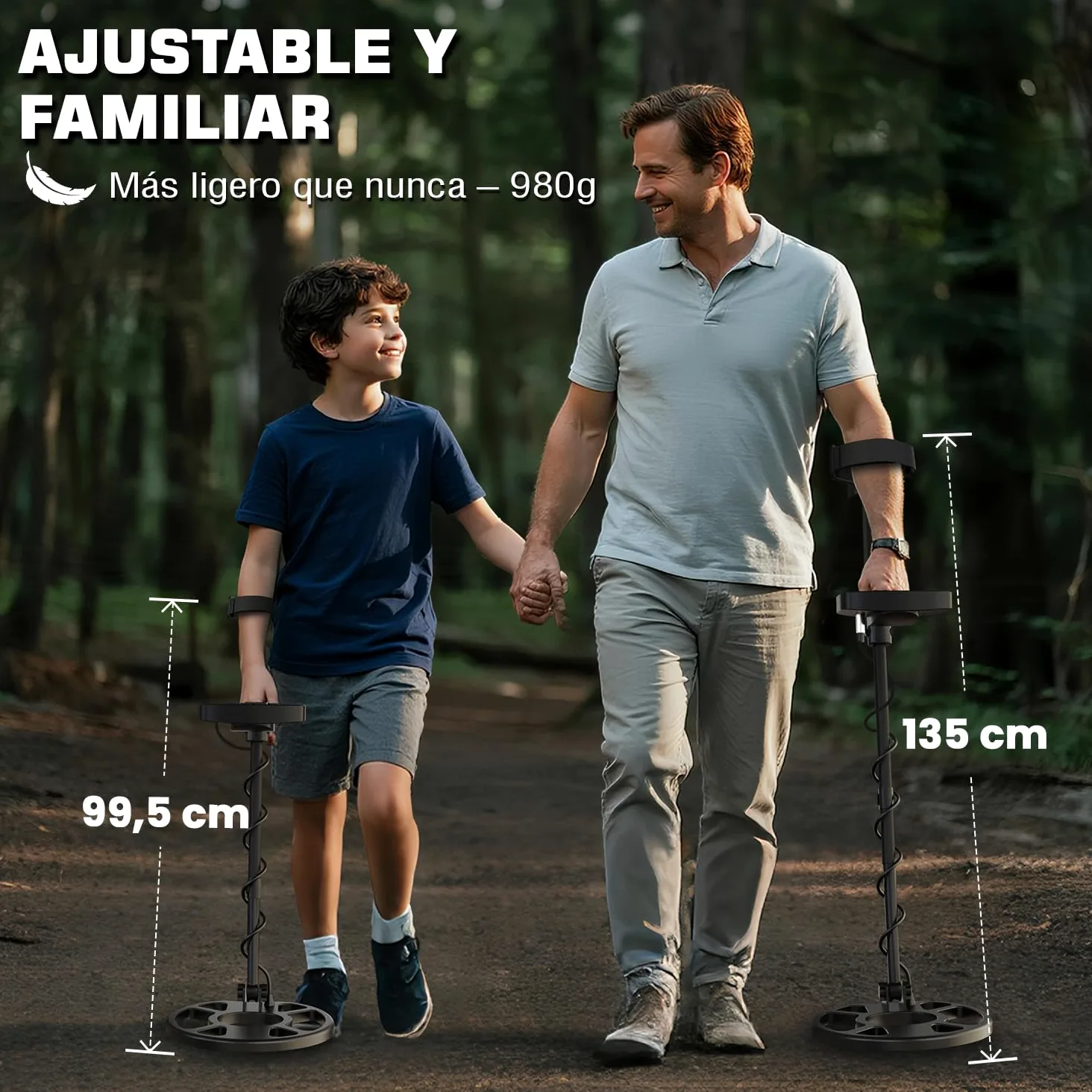 DR.ÖTEK Detector de Metales Profesional para Adultos y Niños, Impermeable para Oro con Modos Pinpoint y Terreno, Emparejamiento Rápido, 6 Modos, Alta Precisión, Ligero y Fácil de Usar,Rojo
