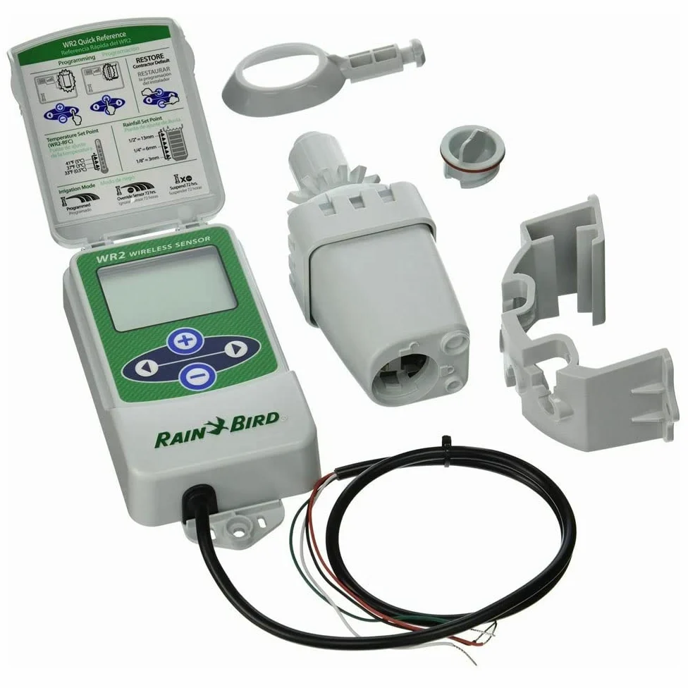 Sensor inalámbrico de lluvia y heladas WR2 Rain Bird - Facil uso para Programadores de Riego - Sensor inalámbrico de Lluvia/congelación e Interfaz de Temporizador
