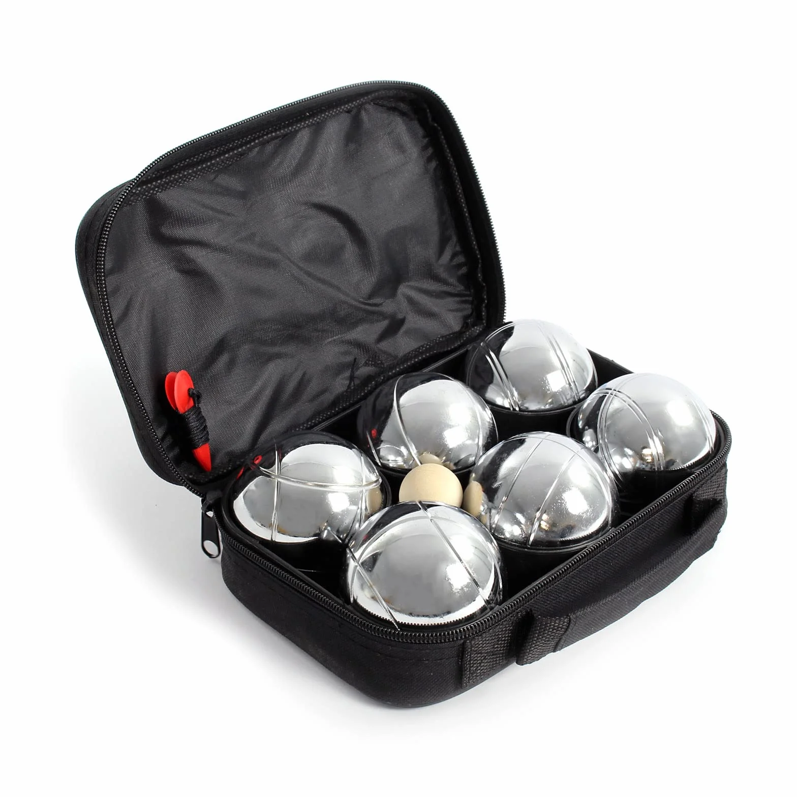 Juego de Petanca 6 Bolas Metal con Bola Objetivo y Medidor Distancia