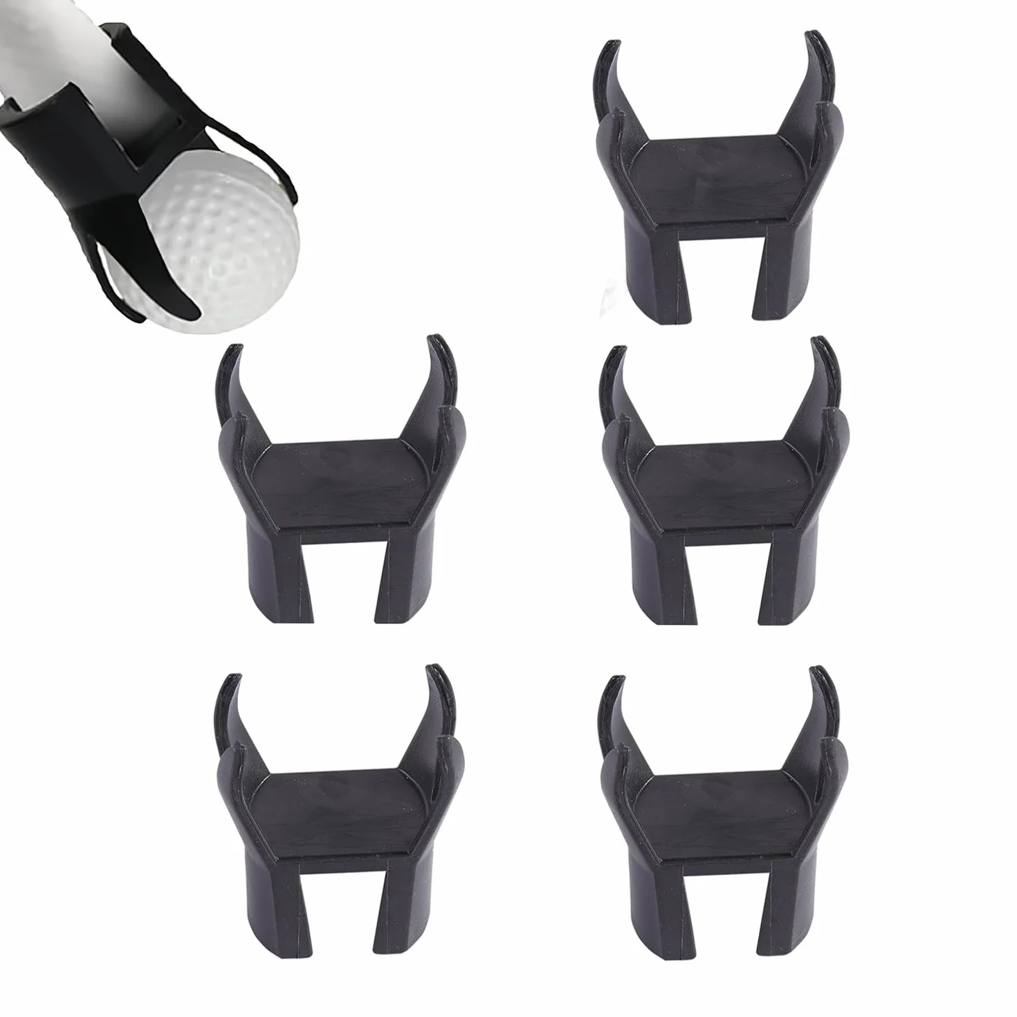 Recogepelotas de Golf 5 Piezas - Herramienta de 4 Garras con Accesorio Putter para Campo