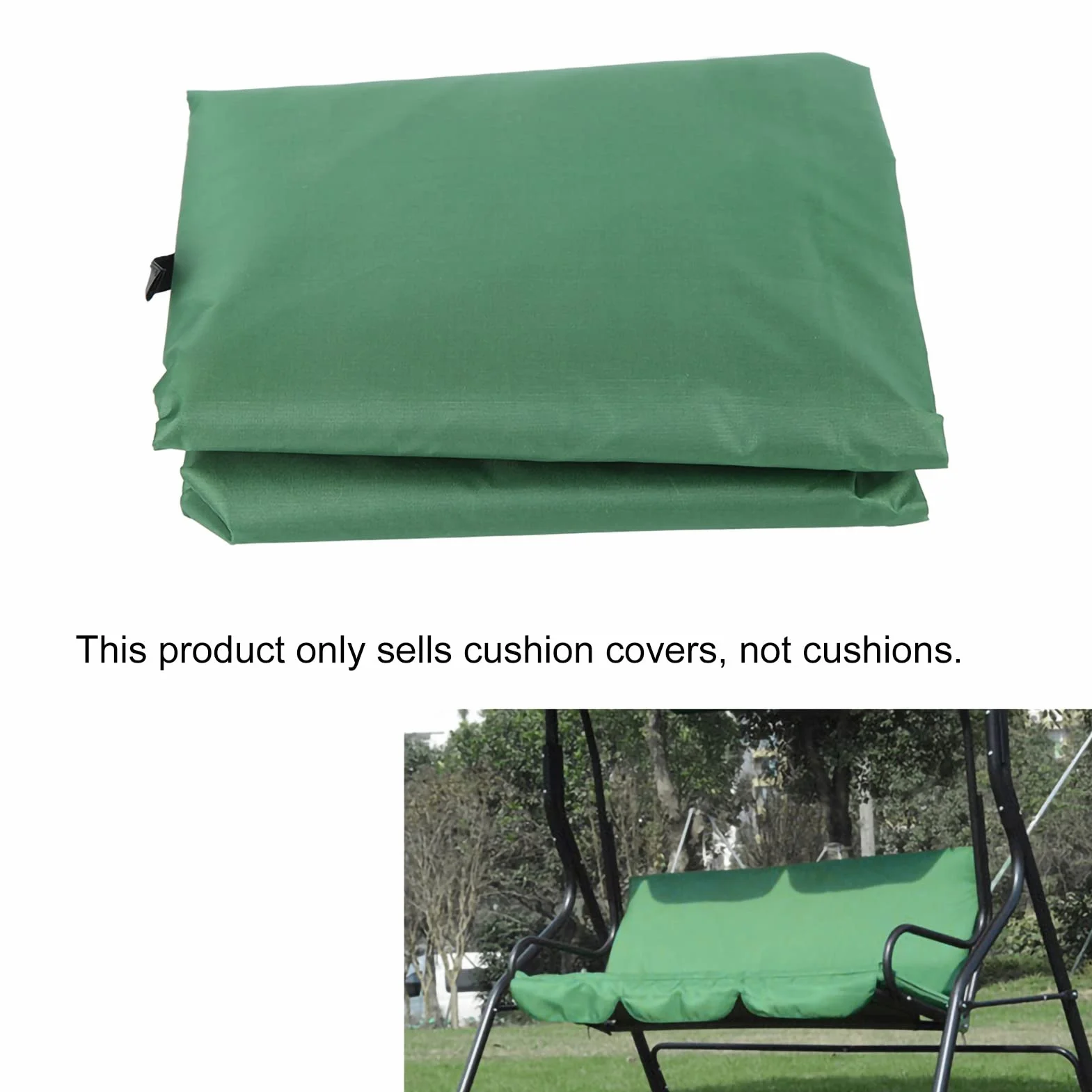 Yctze Funda de Cojín para Asiento de Hamaca para Silla Columpio de Jardín Al Aire Libre de Tafetán de Poliéster Impermeable para Tres Plazas, Tela de Repuesto Protectora para