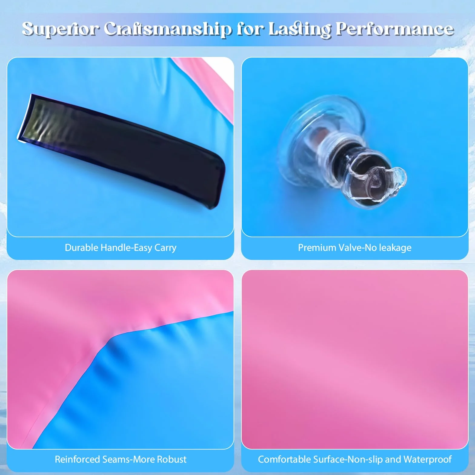 Rollo de aire inflable de PVC para yoga fitness con bomba