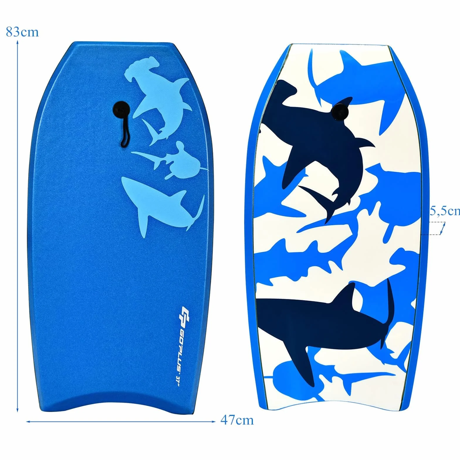 RELAX4LIFE Tabla de Natación Portátil XPE HDPE Antideslizante Bodyboard para Niños y Adultos