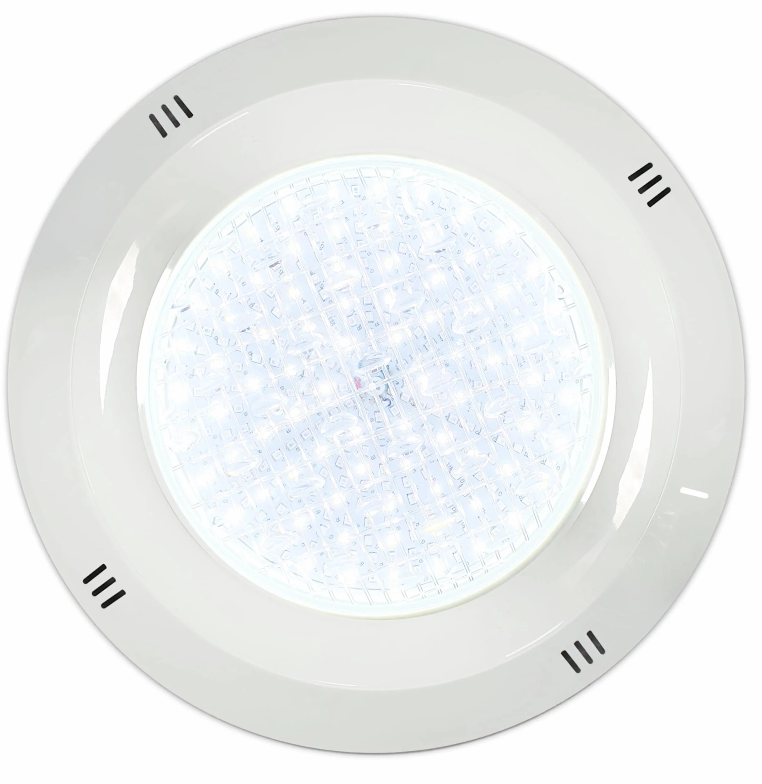SWIMHOME Warmpool Foco LED Piscina Superficie 18W 12V AC Blanco Frío 6000K IP68 29cm Cruceta 4 Tornillos