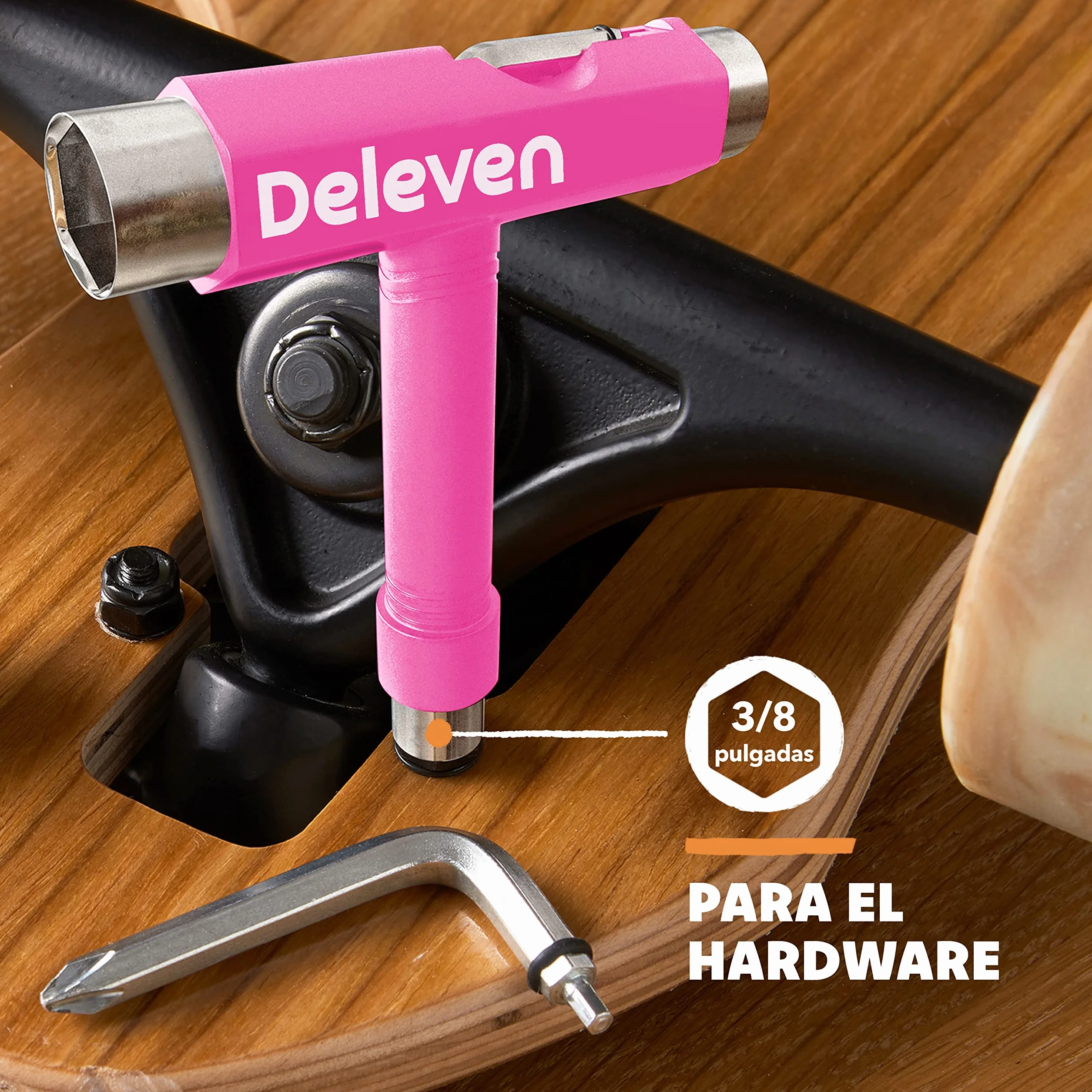 Deleven Herramienta de Skate Todo-en-Uno Multifunción con Llave Allen 2-en-1 y Destornillador Phillips
