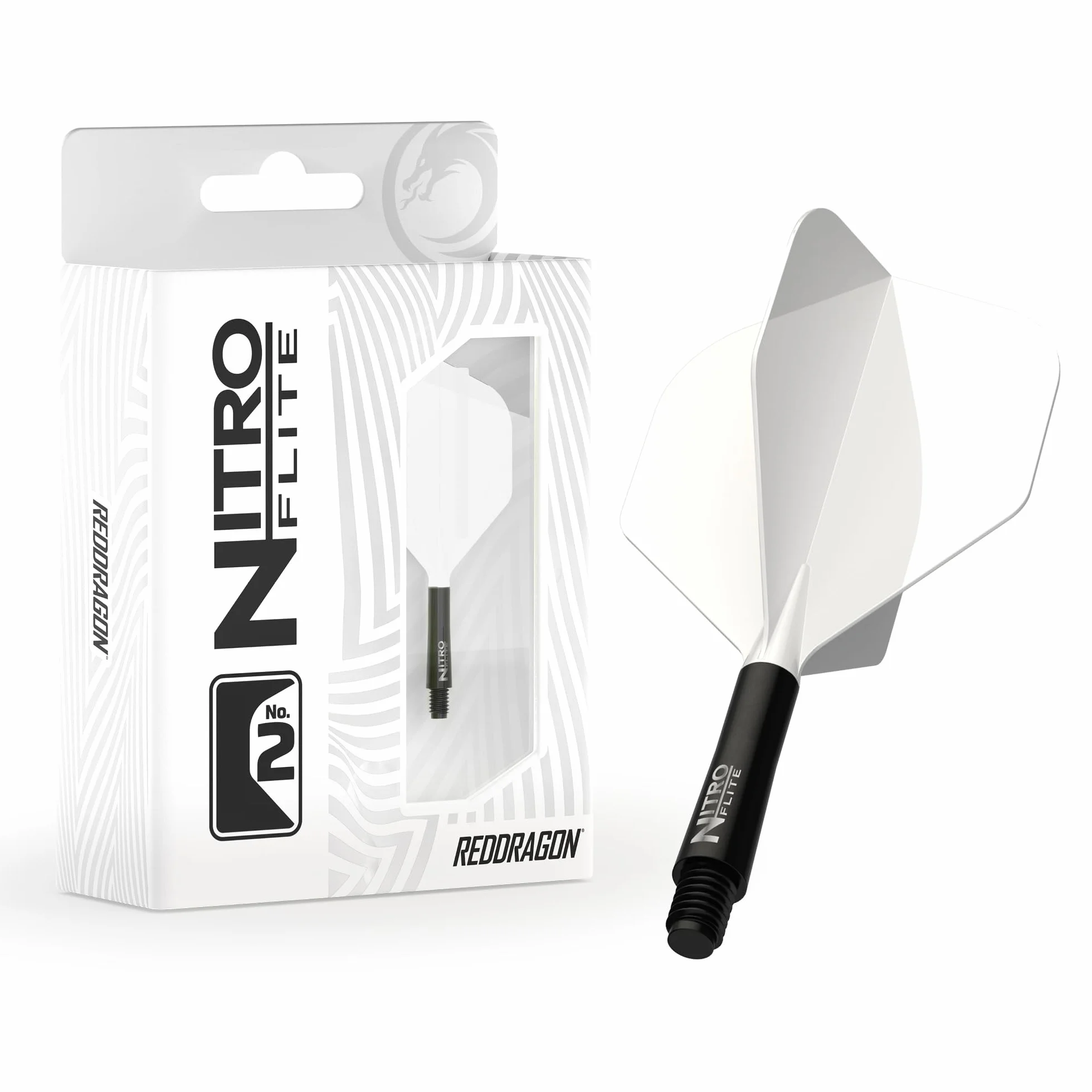 RED DRAGON Darts Nitro Flite Integrated Flight and Shaft System No2 Shape Design Professional Dart Accessories