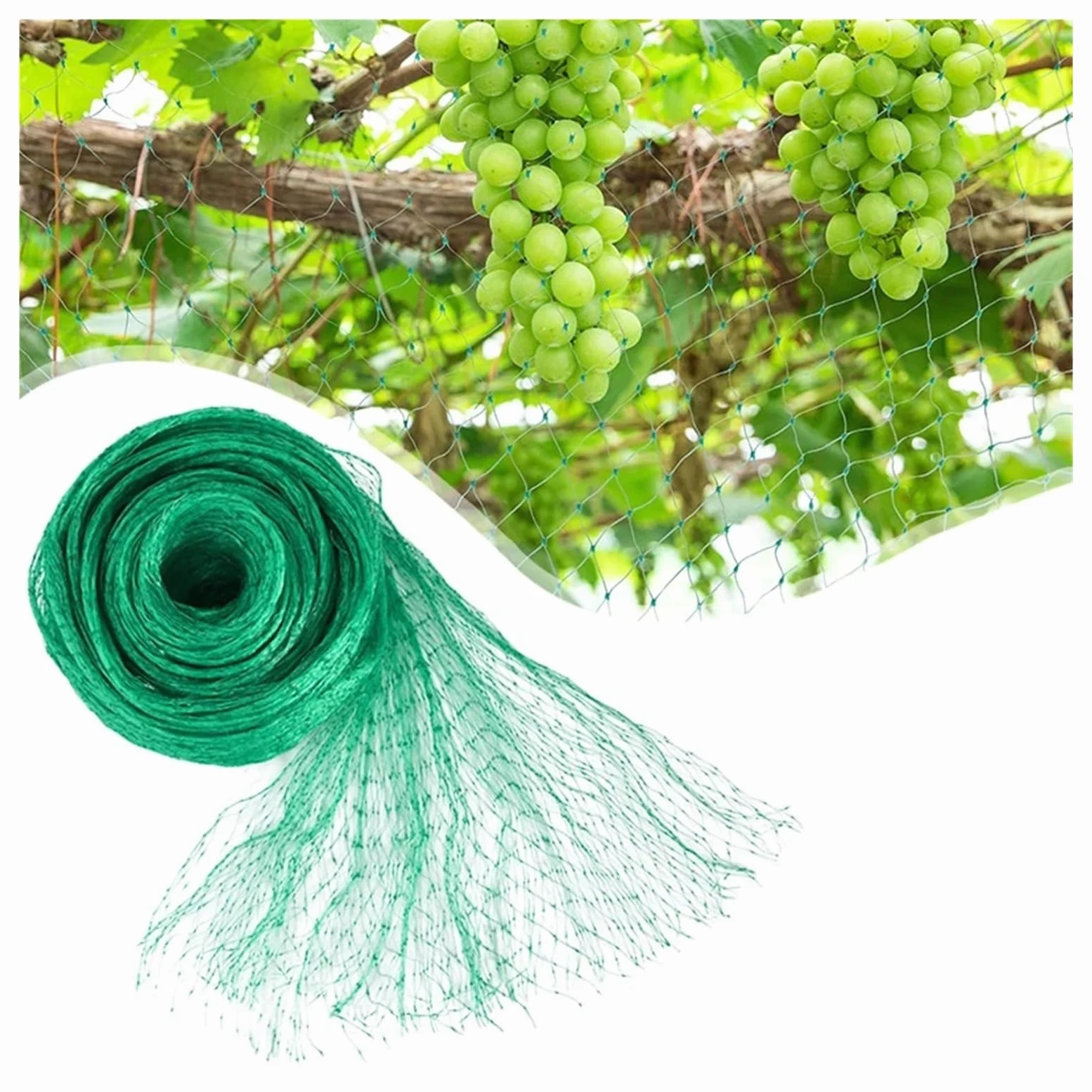Red de protección de frutas de jardín de nailon de 4 m x 10 m, red de enrejado verde, reutilizable, cubierta de plantas, malla antipájaros, para árboles, vegetales, jardín, red al aire libre