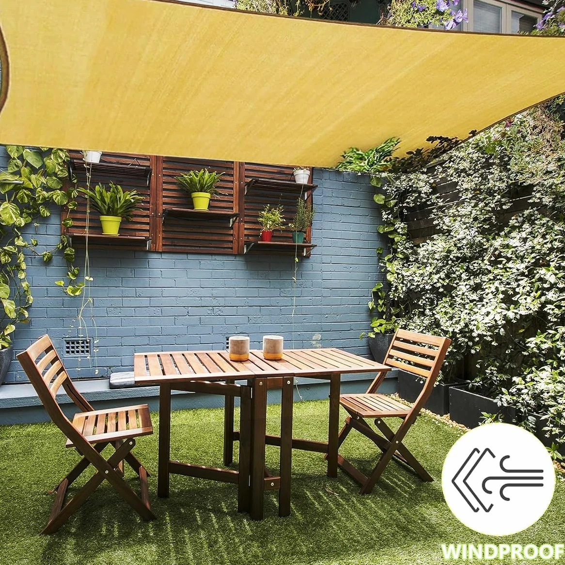 Tela de sombra para exteriores, 8 x 8 m, protección UV, 90 % de jardín, toldo para patio, plantas, valla, casa de perro, tela de camping, fácil de instalar